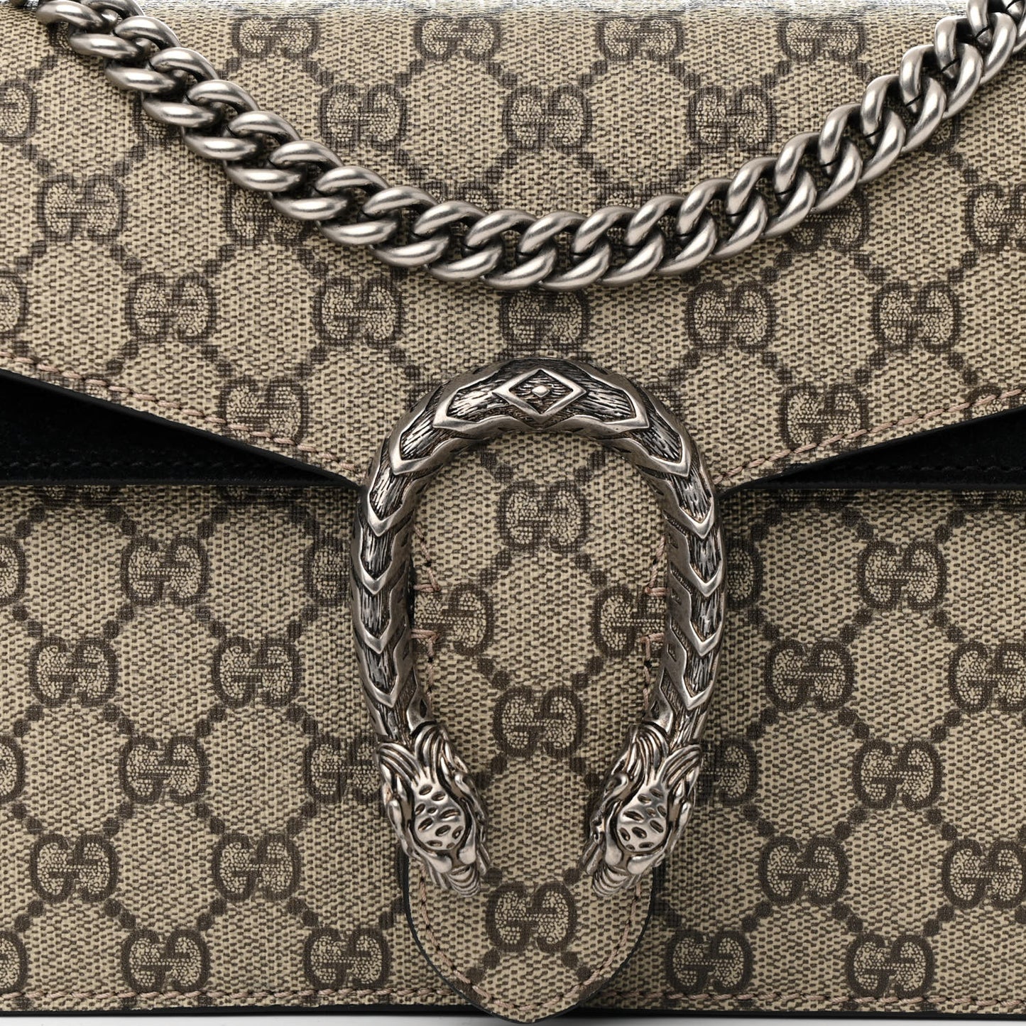 GG Supreme Monogram Small Dionysus Shoulder Bag Black