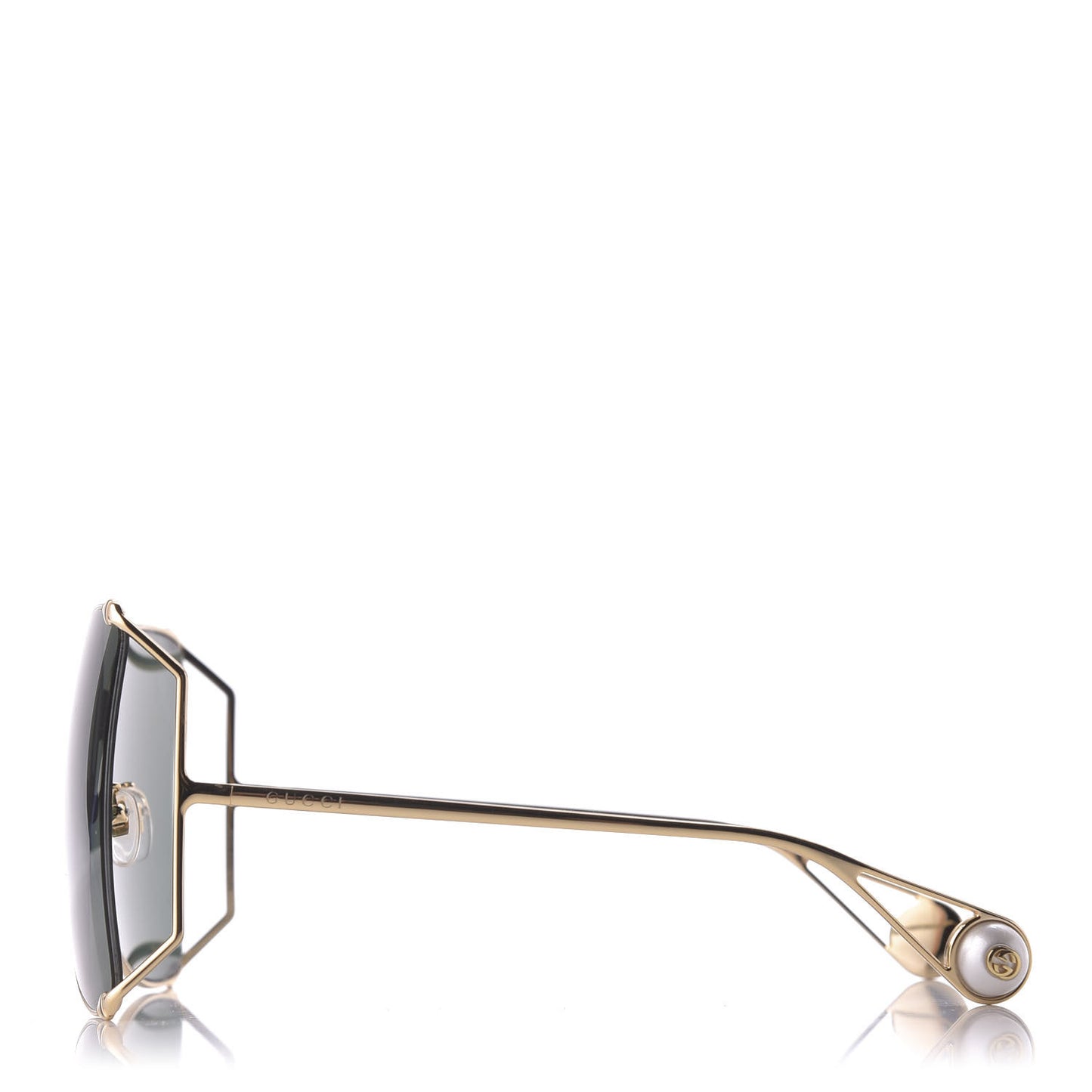 Oversized Round Sunglasses GG0252S Gold