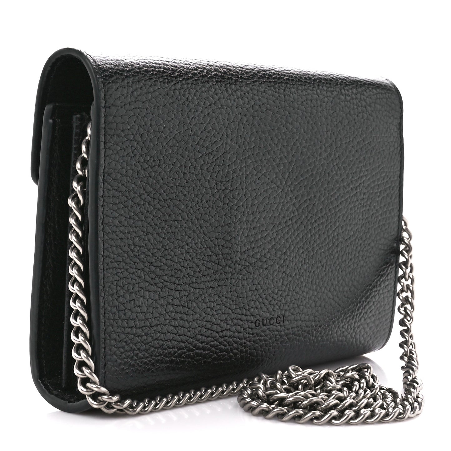 Calfskin Mini Dionysus Chain Wallet Black