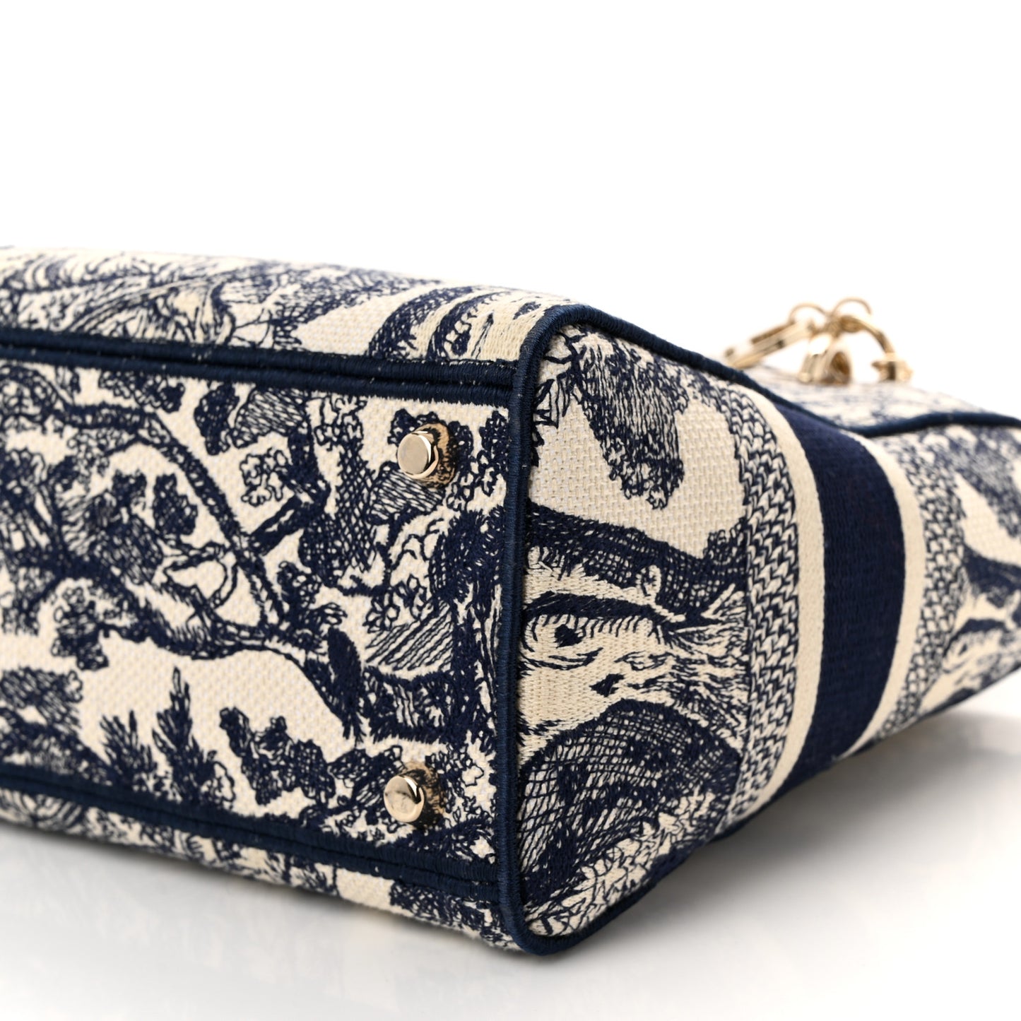 Toile de Jouy Embroidered Medium Lady D-Lite Navy