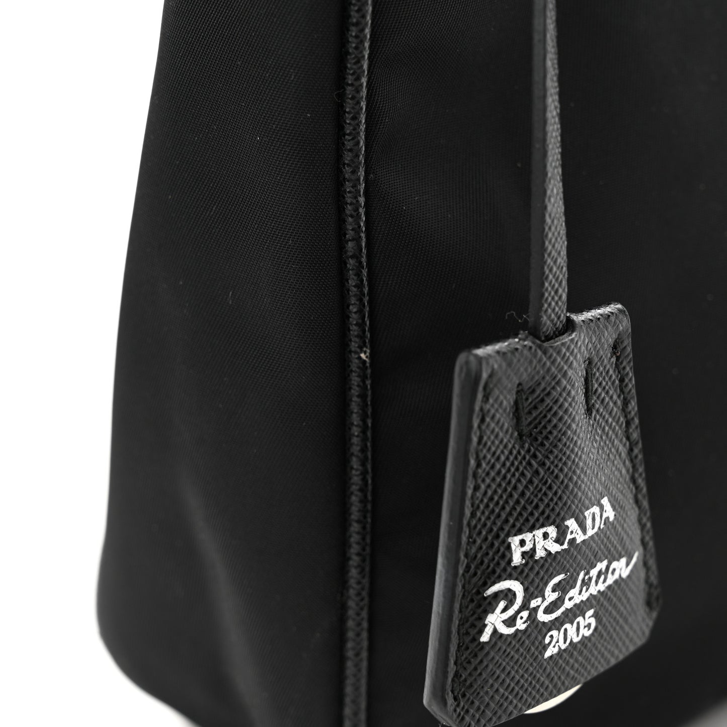 Tessuto Nylon Saffiano Mini Re-Edition 2005 Bag Black
