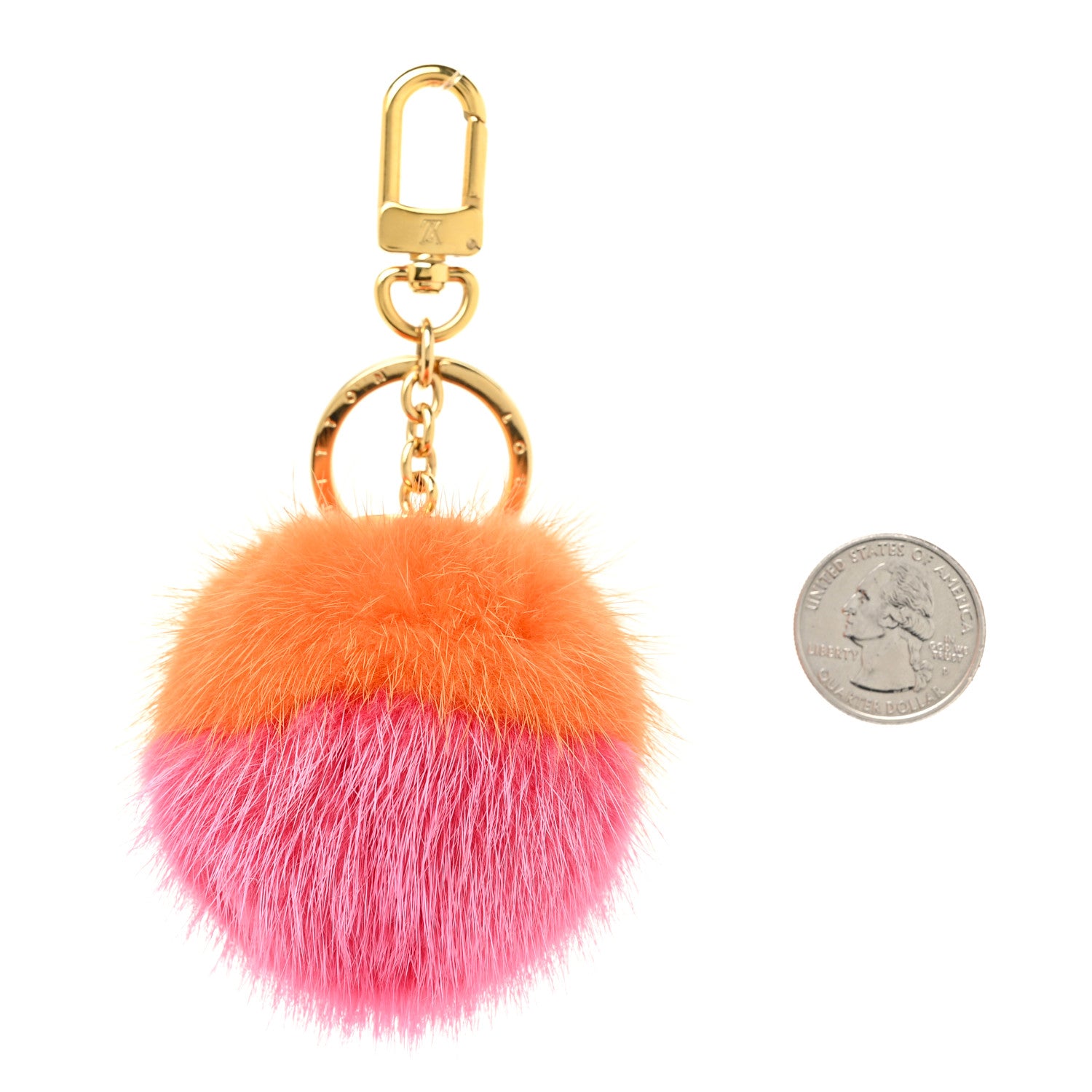 Louis Vuitton Mink Fluo Bubble Bag Charm Key Holder Orange 2 of 5