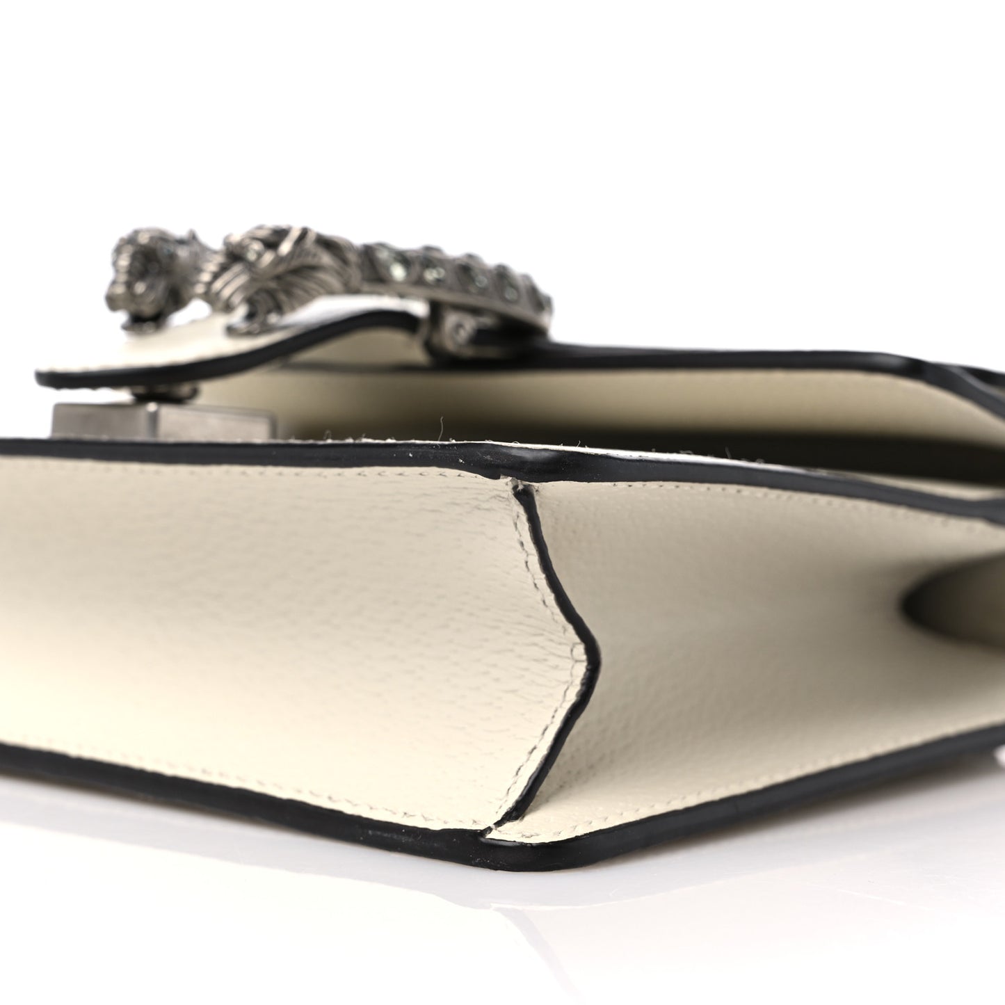 Textured Calfskin Crystal Mini Dionysus Shoulder Bag Mystic White