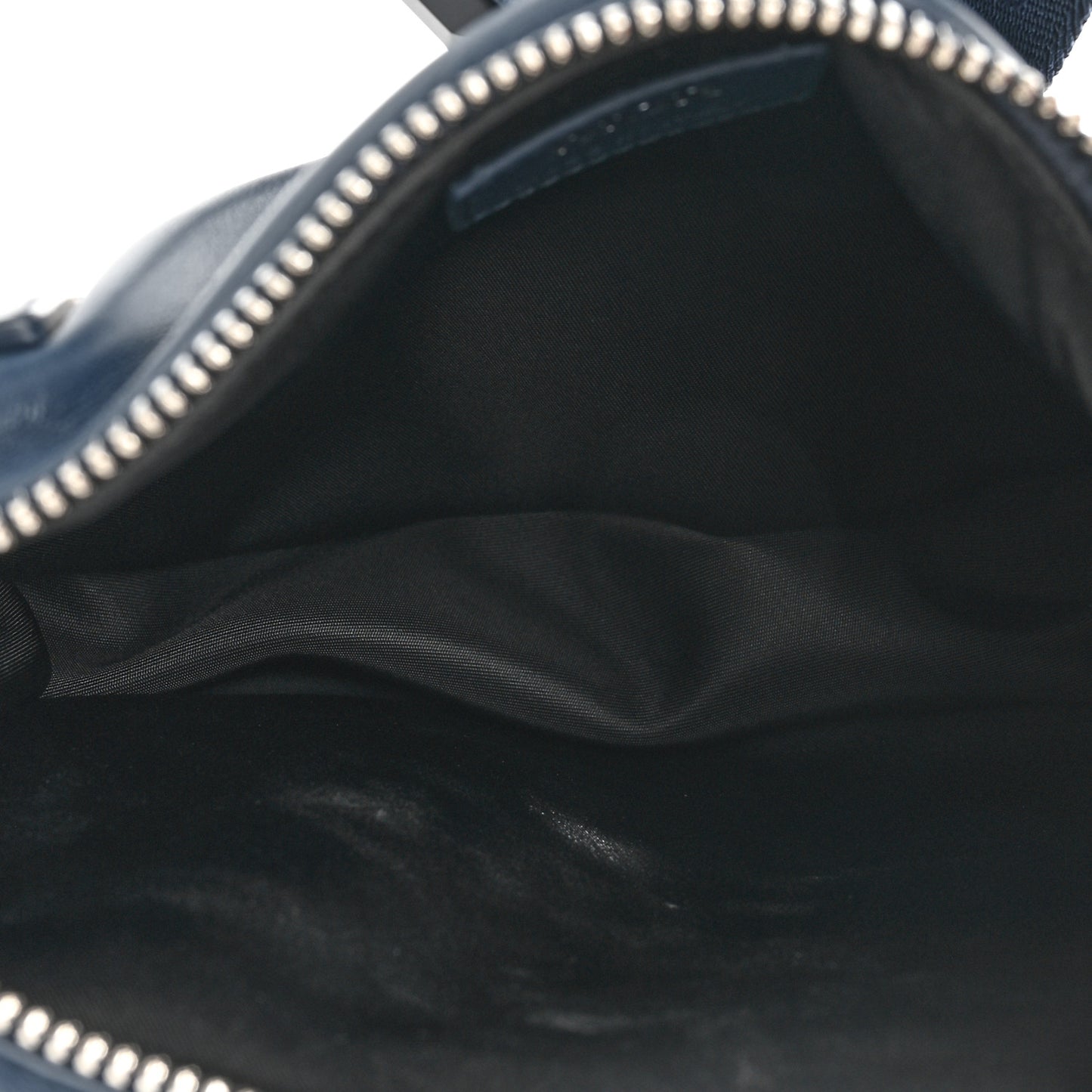Galaxy Calfskin Oblique World Tour Saddle Belt Bag Navy Blue
