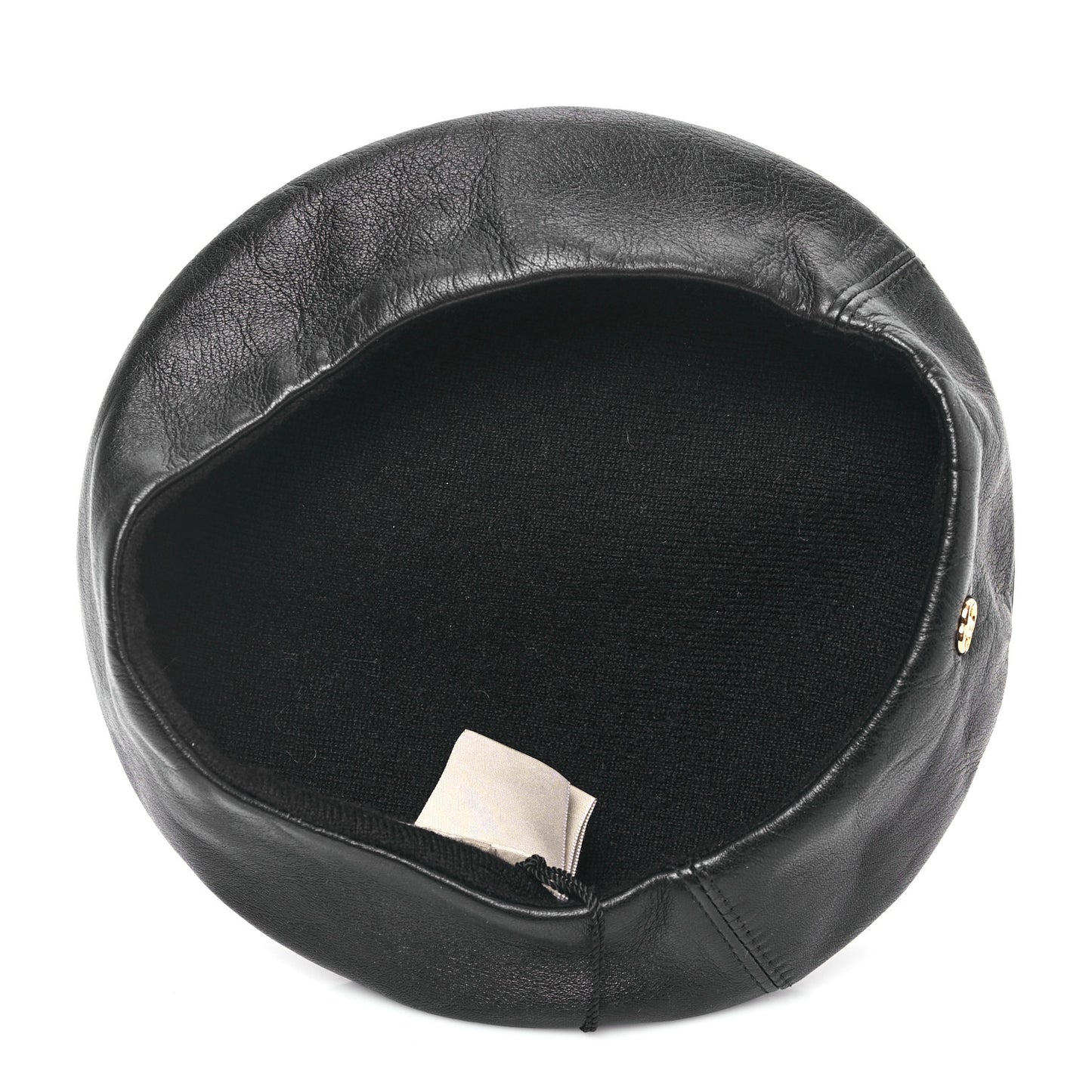 Lambskin Beret Hat 57 M Black