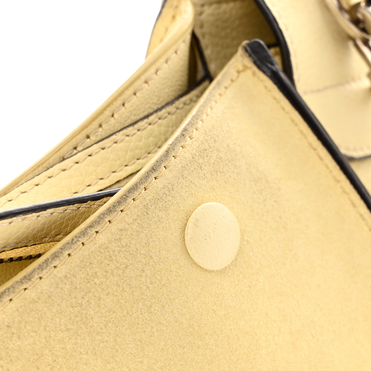 Drummed Calfskin Suede Medium Trapeze Butter