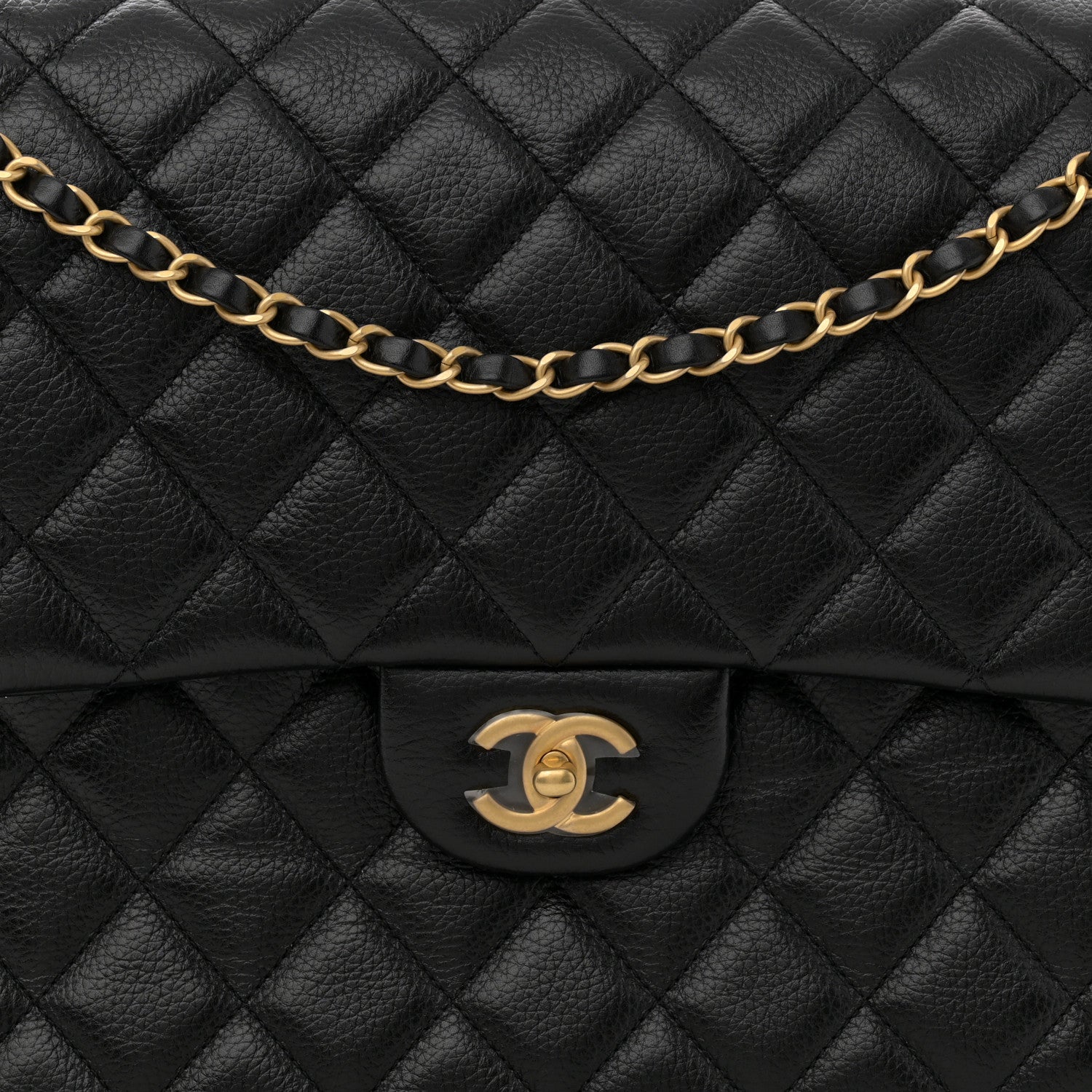 Chanel Grained Calfskin Quilted XXL Travel Flap Bag Black 8 of 10