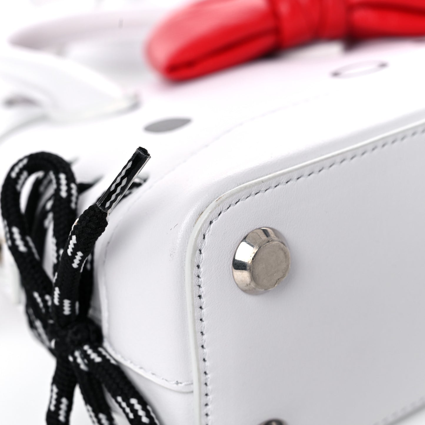 Calfskin Hello Kitty XXS Ville Top Handle Bag White