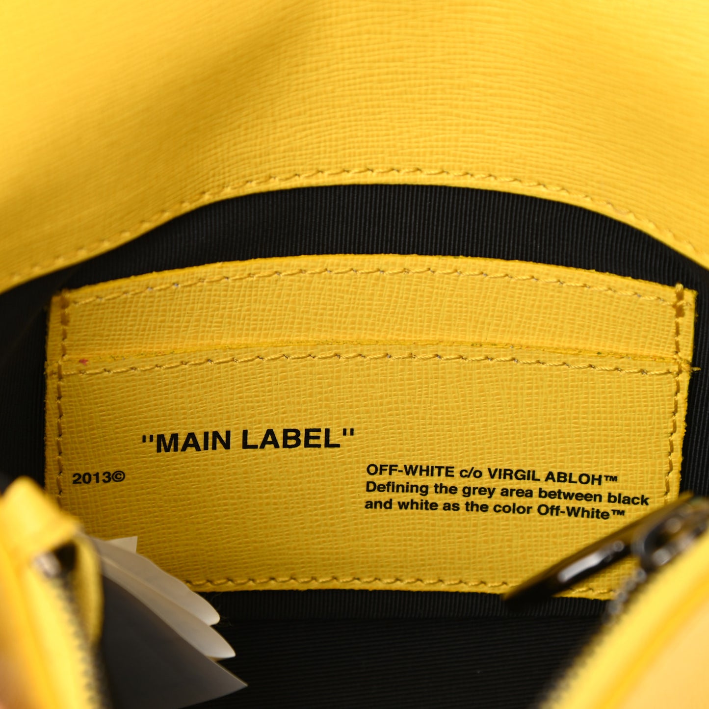 Calfskin Mini Binder Clip Bag Yellow