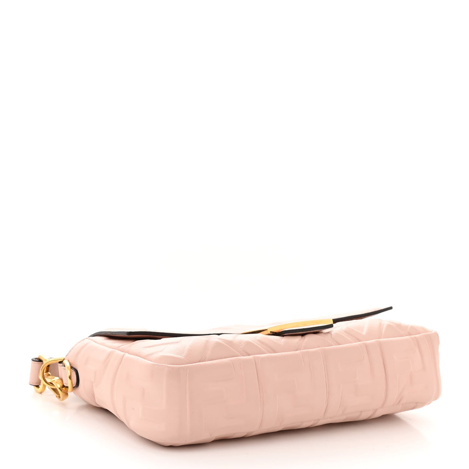 Fendi Nappa FF 1974 Embossed Baguette Rosa Quarzo 4 of 13