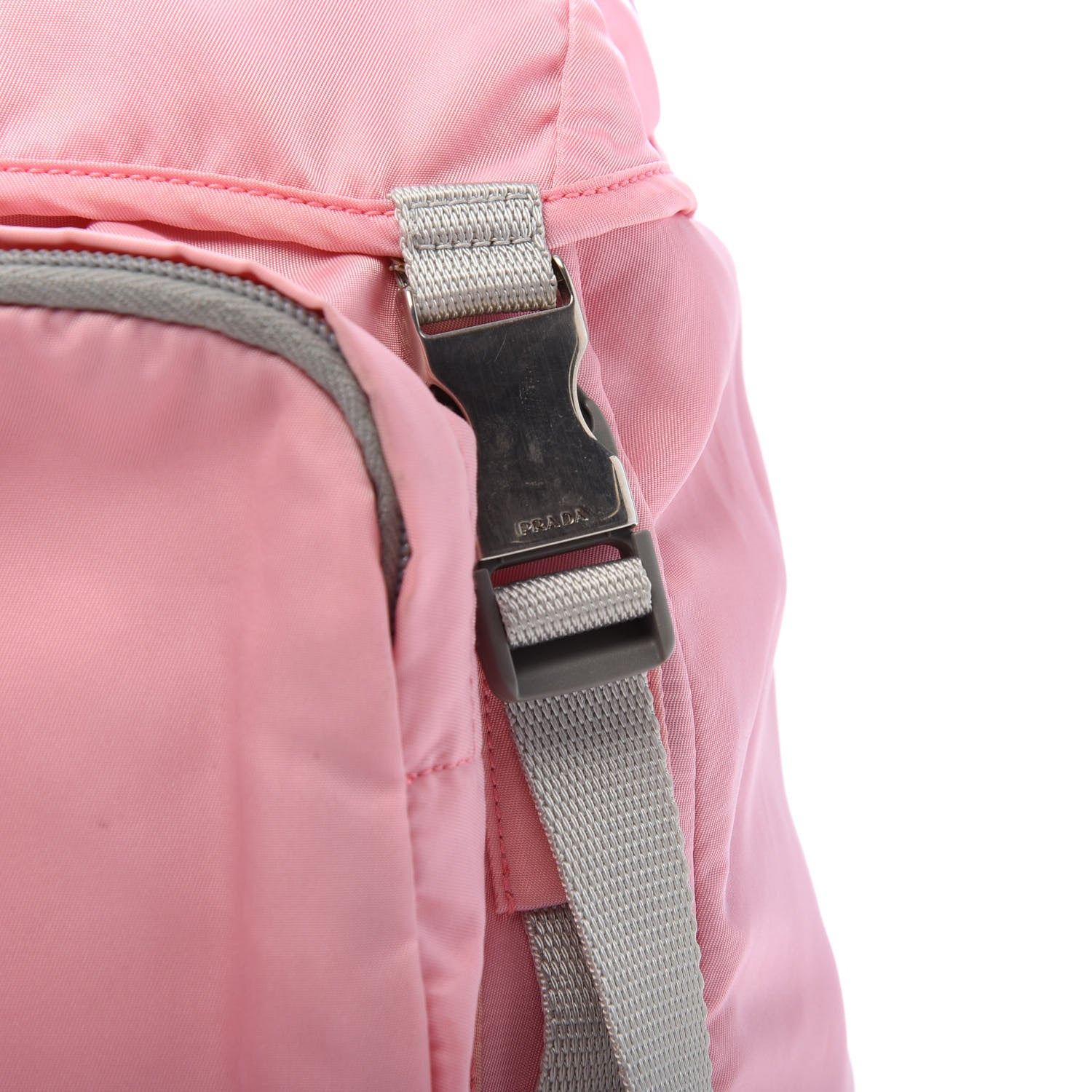 Prada Nylon Vela Double Buckle Backpack Pink 9 of 11
