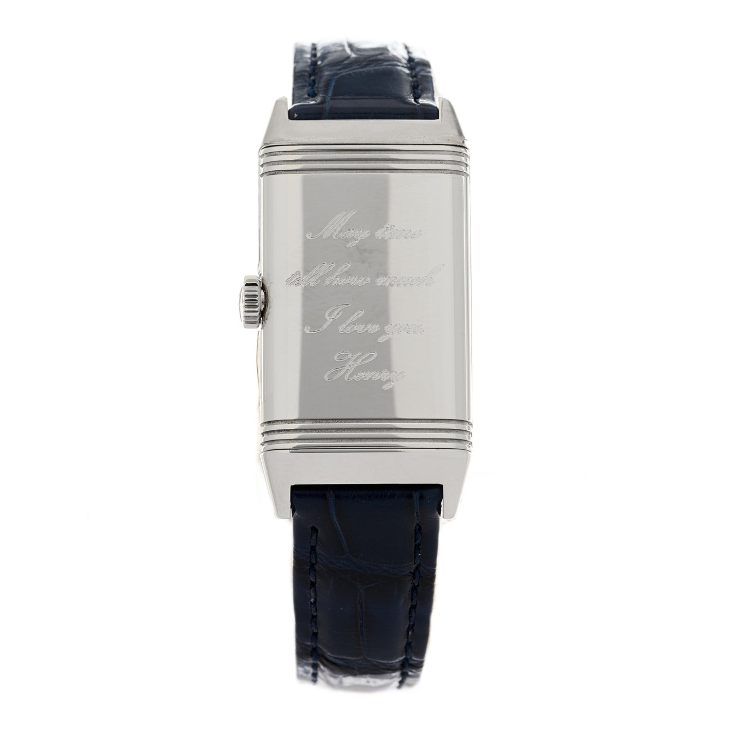 Stainless Steel Alligator Diamond 20mm Reverso One MonoFace Quartz Watch Q3288420