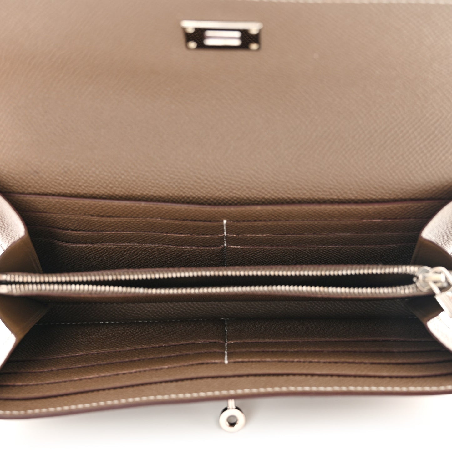 Epsom Kelly Longue Wallet Etoupe