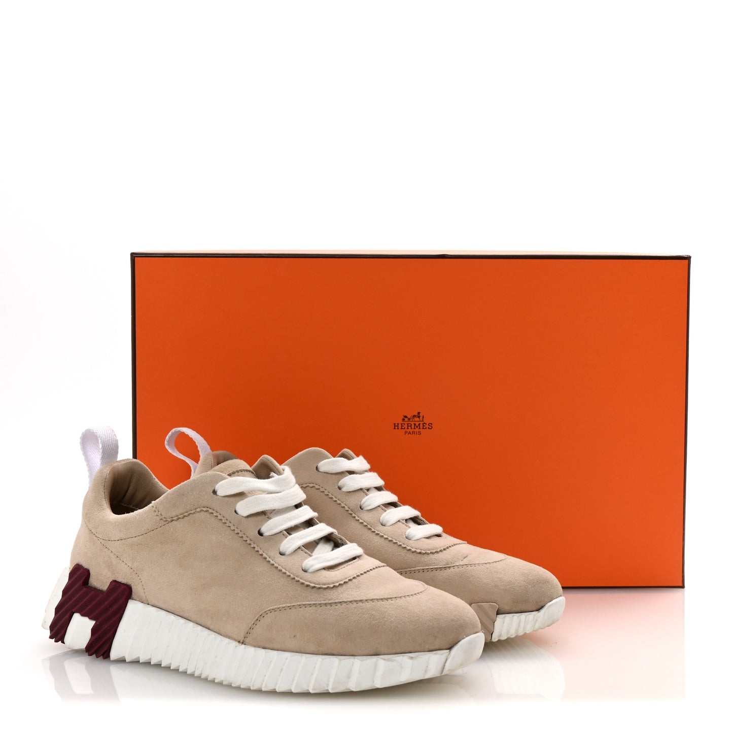 Suede Goatskin Bouncing Sneakers 35 White Gomme