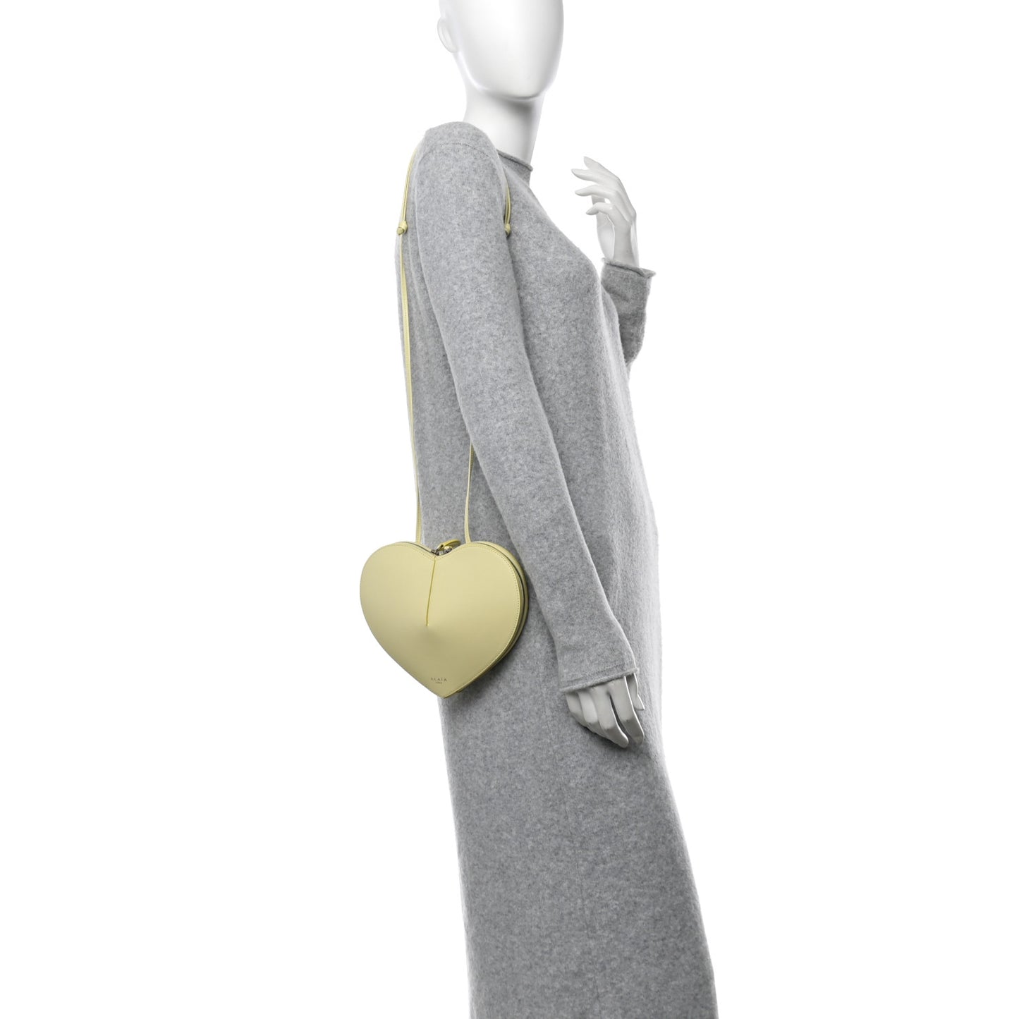 Calfskin Le Coeur Bag Jaune Pale