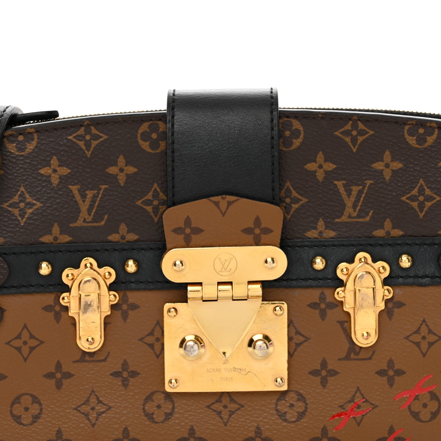 Reverse Monogram Trunk Clutch