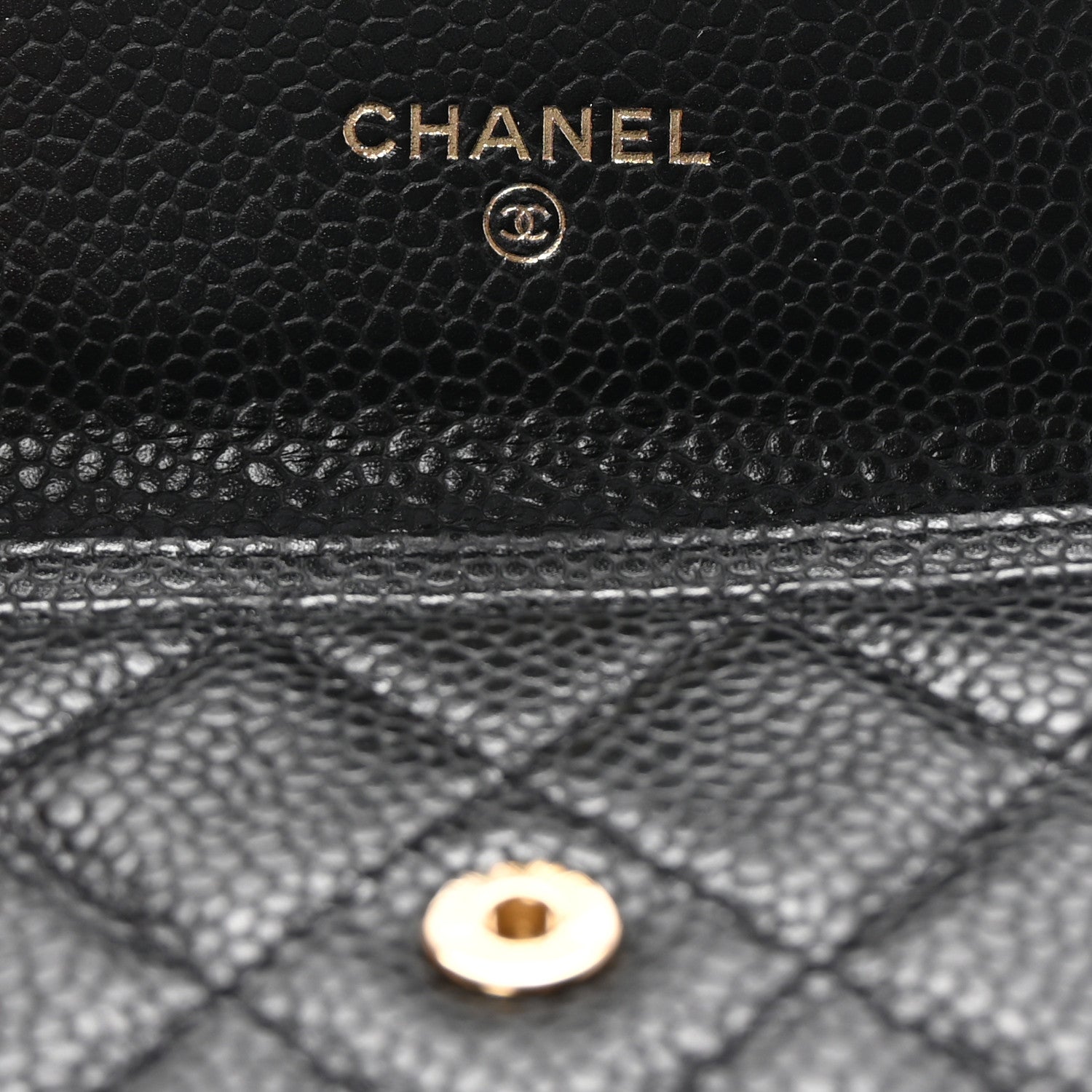 Chanel Caviar Quilted Flap Card Holder Wallet Black 6 of 9