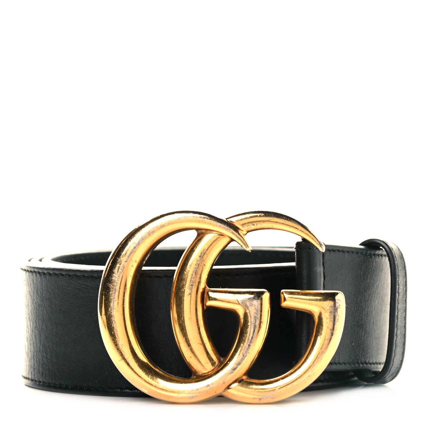 GUCCI ブラックレザー ベルト 90/36 Gucci Black Grained Leather Belt Size 90/36 | Yoogi's Closet