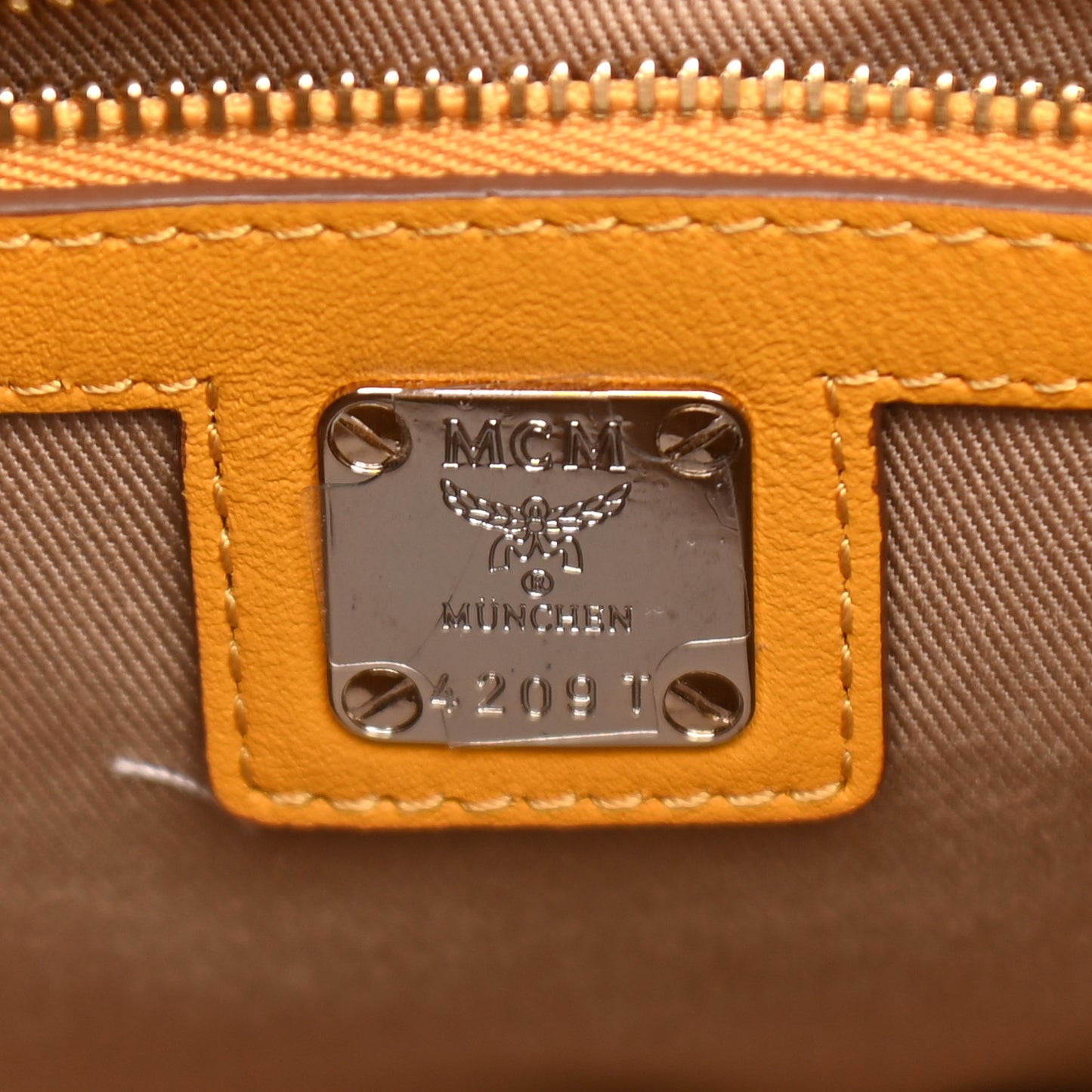 Calfskin Ottomar Monogram Small Essential Bucket Golden Mango