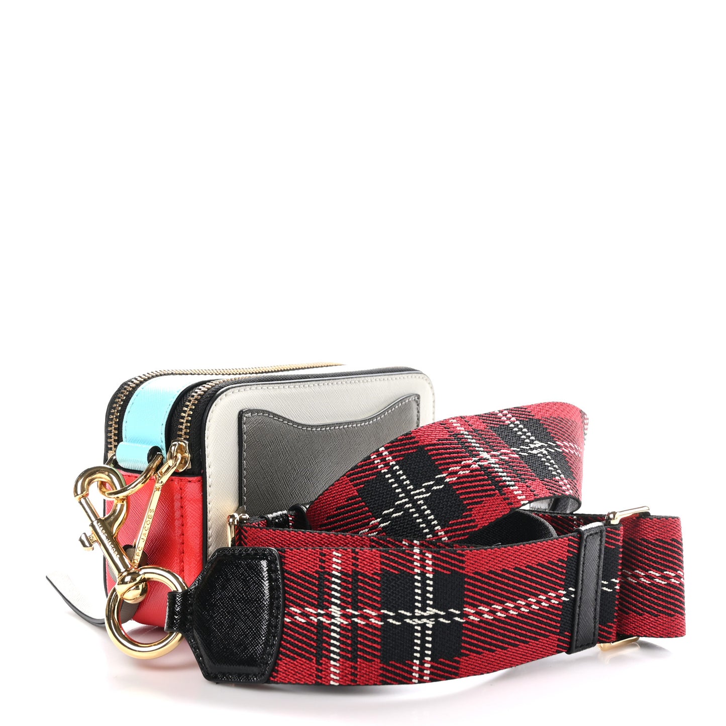 Saffiano Small Snapshot Camera Bag Porcelain Multi