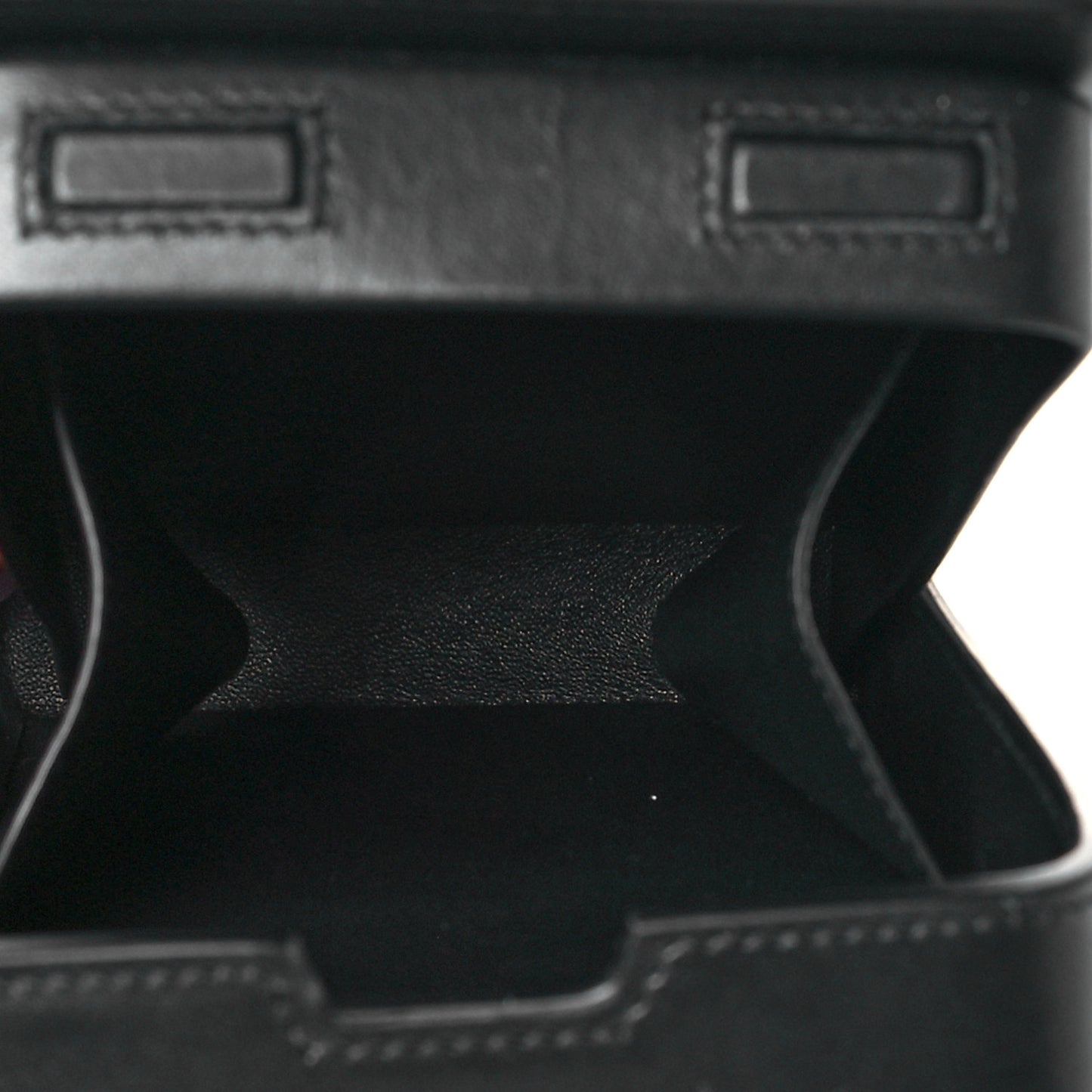 Lambskin Vertical Wallet On Strap Black