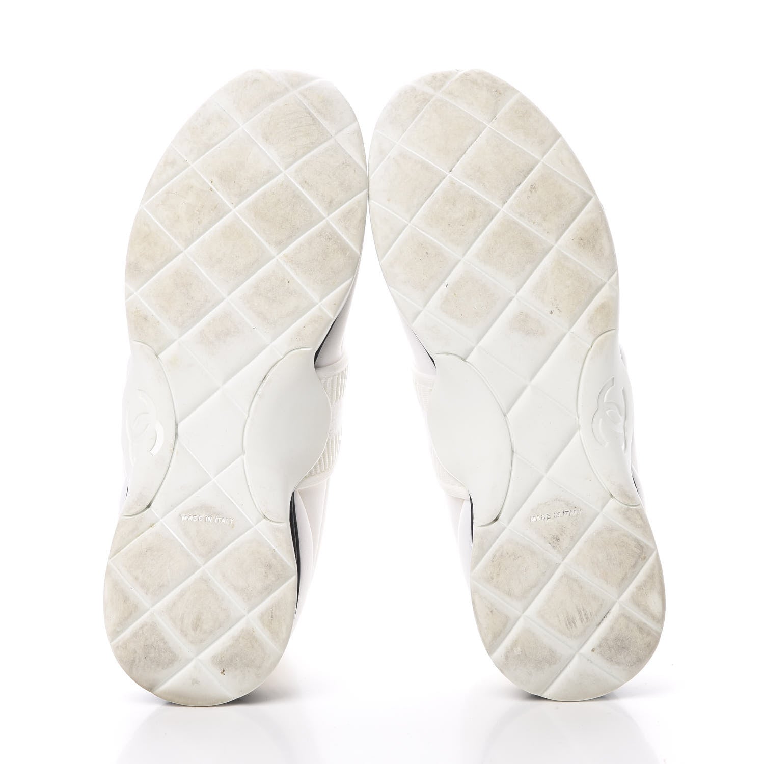 Chanel Stretch Fabric CC Sneakers 41 White 5 of 11