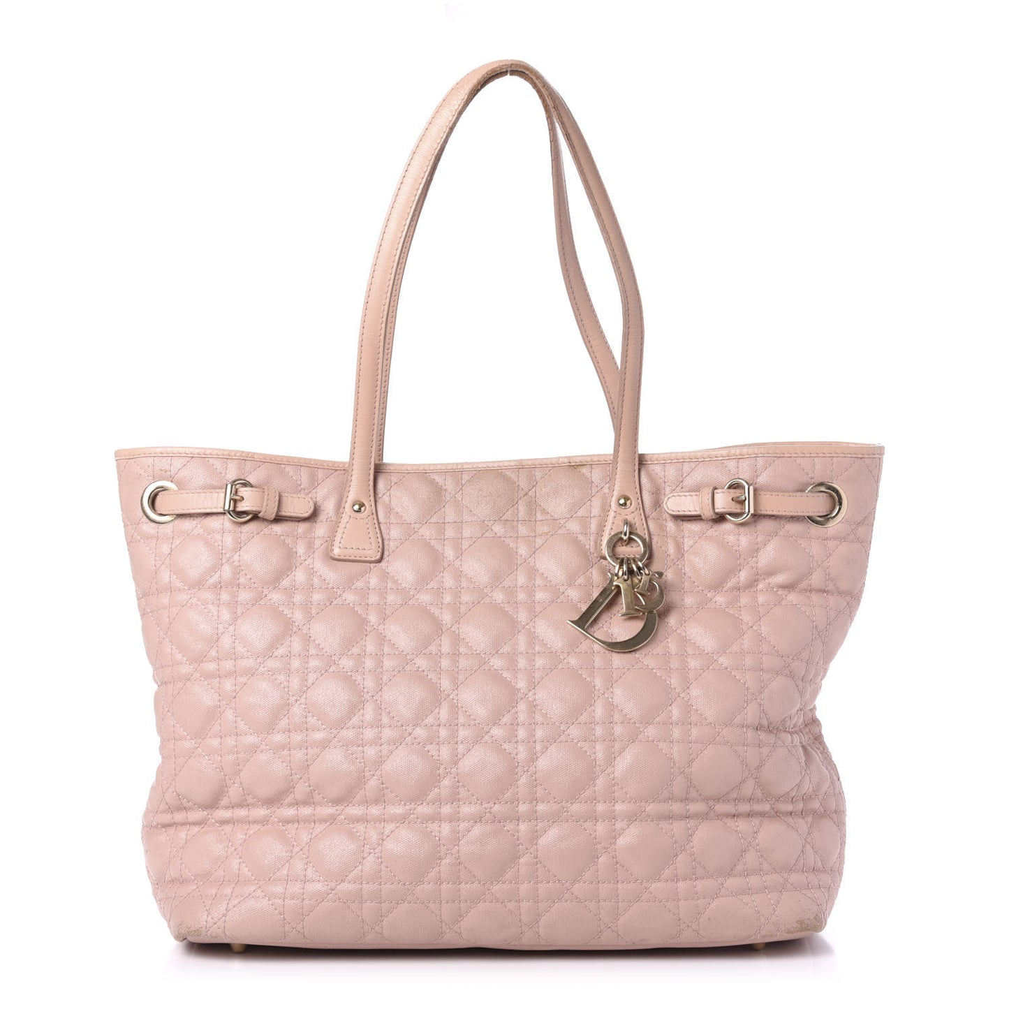 Coated Canvas Cannage Medium Panarea Tote Rosato