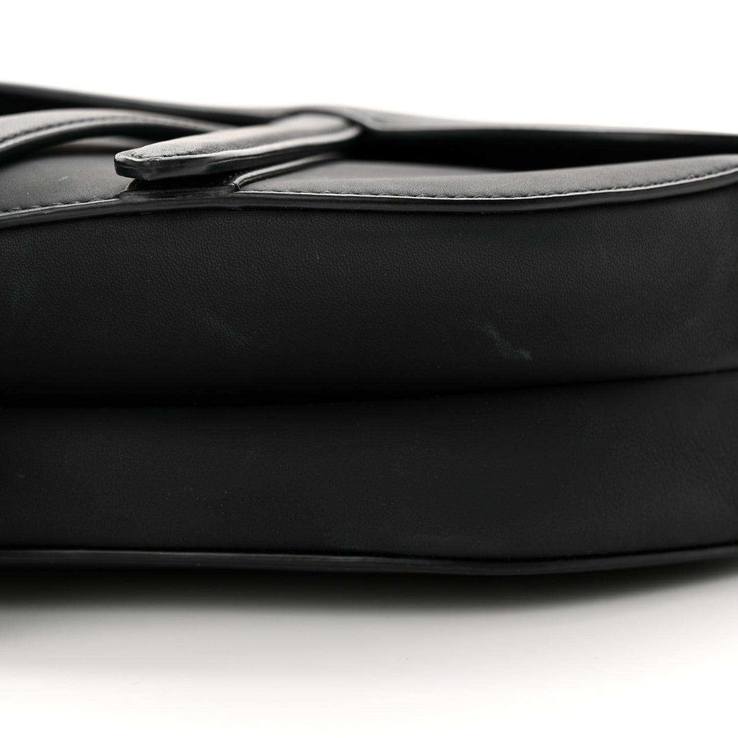 Ultra Matte Calfskin Saddle Bag Black