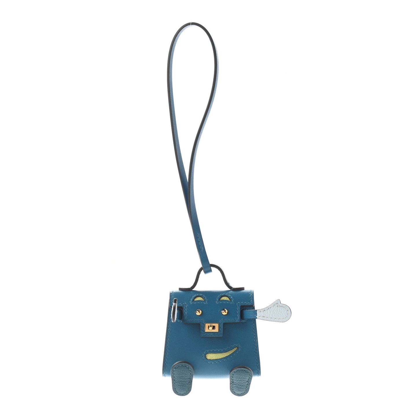 Tadelakt Chevre Mysore Kelly Quelle Idole Bag Charm Bleu Izmir Jaune Bourgeon Bleu Brume Vert Bosphore