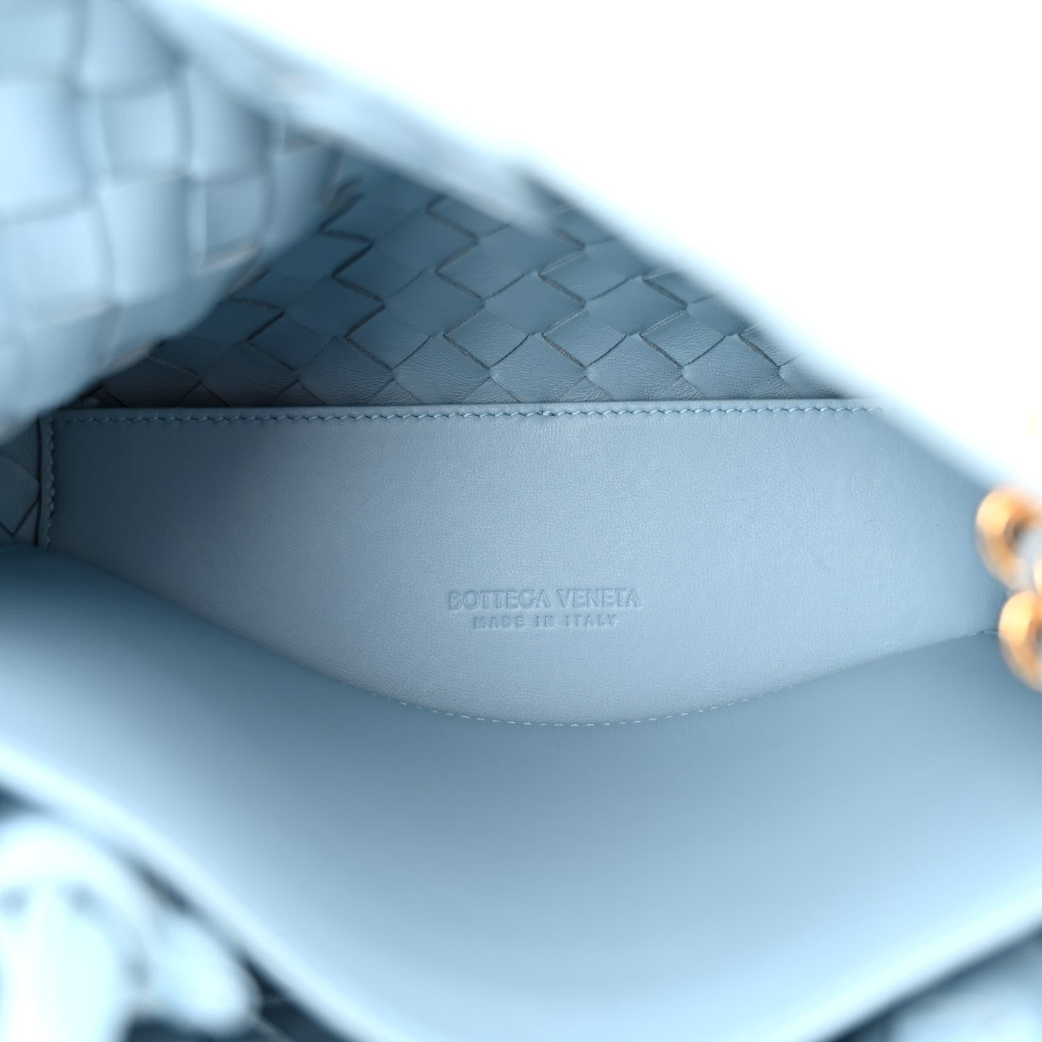 Bottega Veneta Nappa Intrecciato Small Andiamo With Chain Shoulder Bag Ice 5 of 9