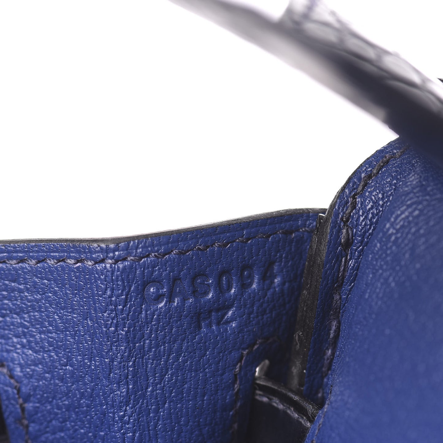 Taurillon Novillo Matte Alligator Birkin Touch 25 Bleu Saphir Marine