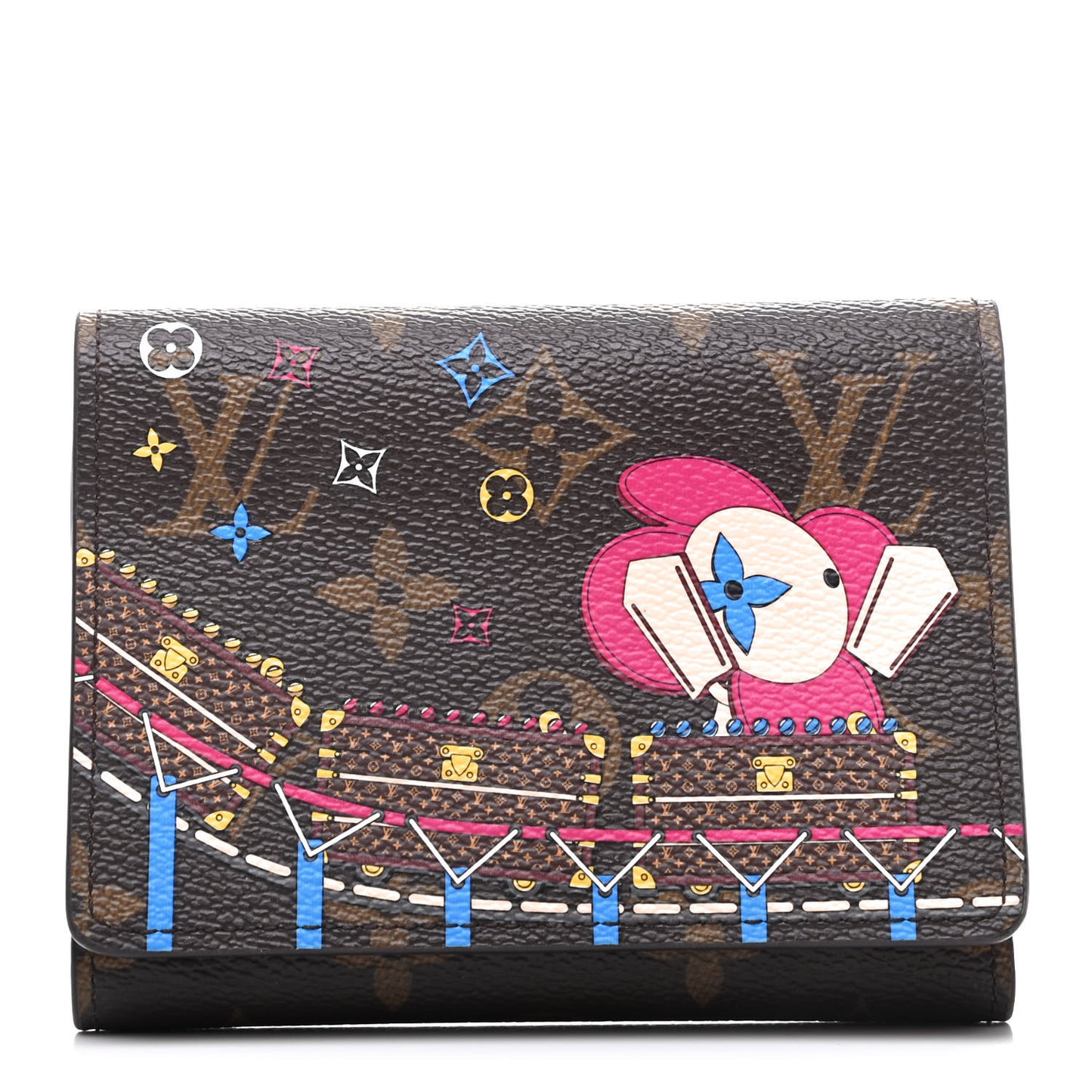Monogram 2020 Christmas Animation Roller Coaster Victorine Wallet Pivoine