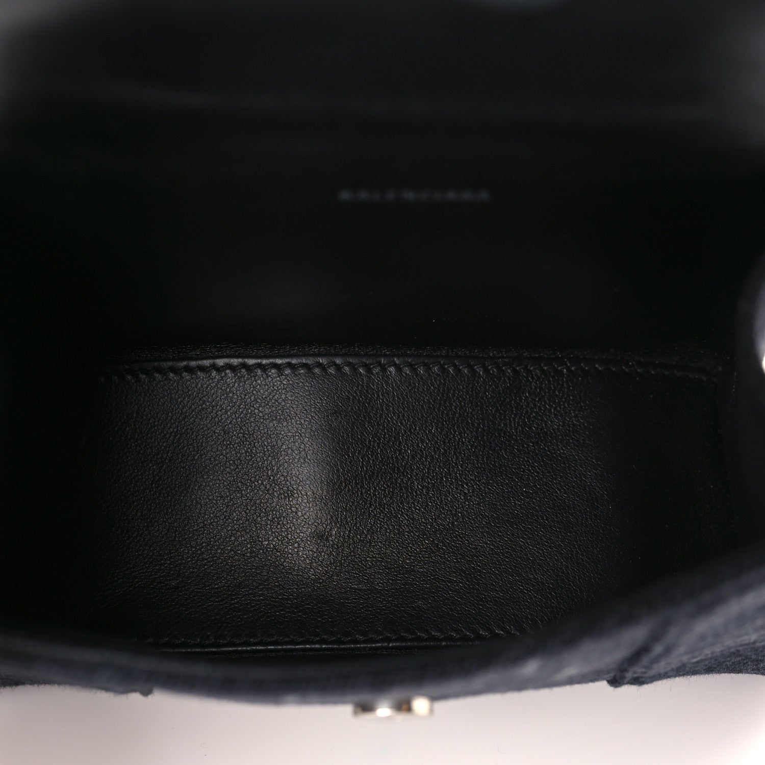 Balenciaga Washed Denim BB Monogram Hourglass Top Handle Bag XS Black 5 of 9