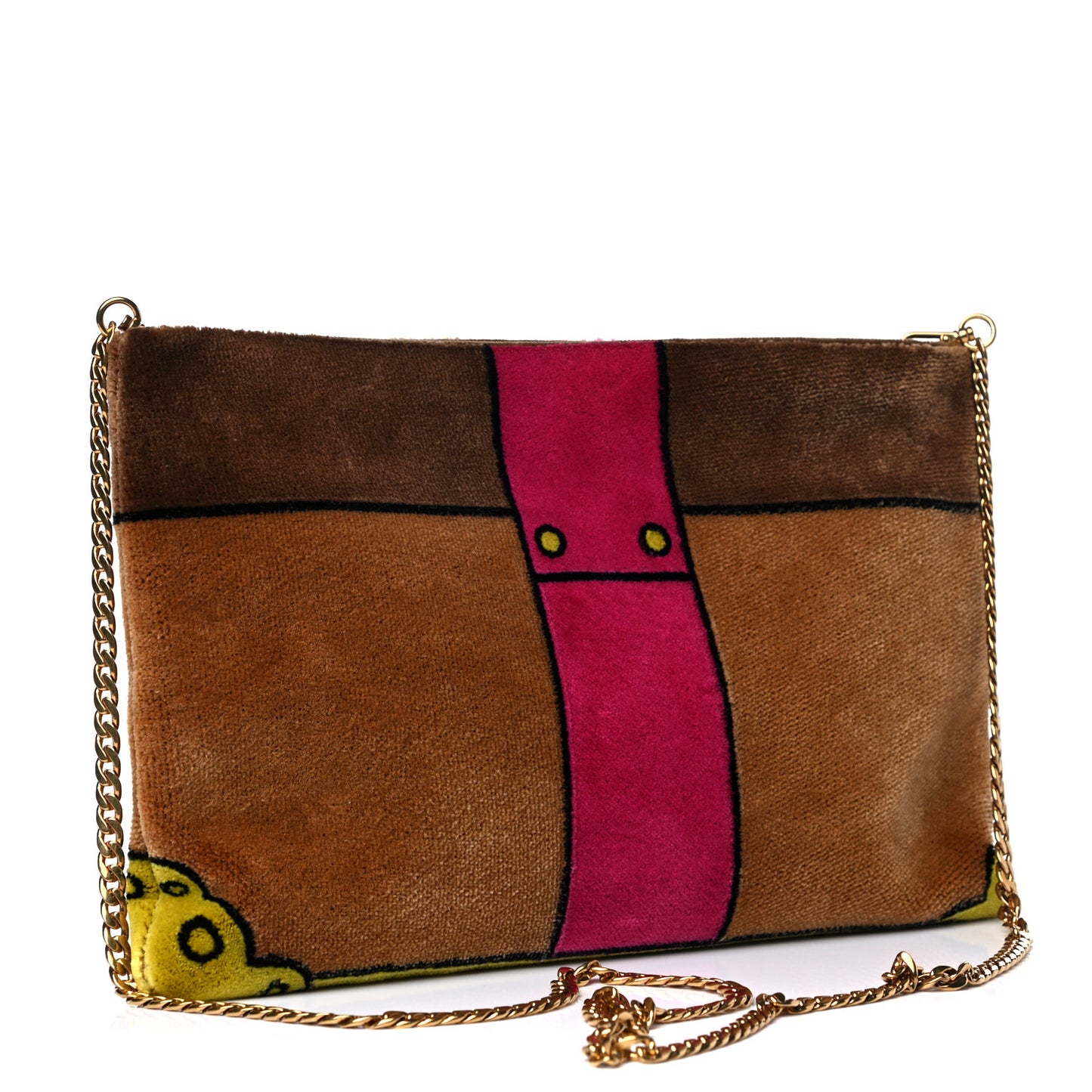 Velvet Cahier Chain Shoulder Bag Cammello