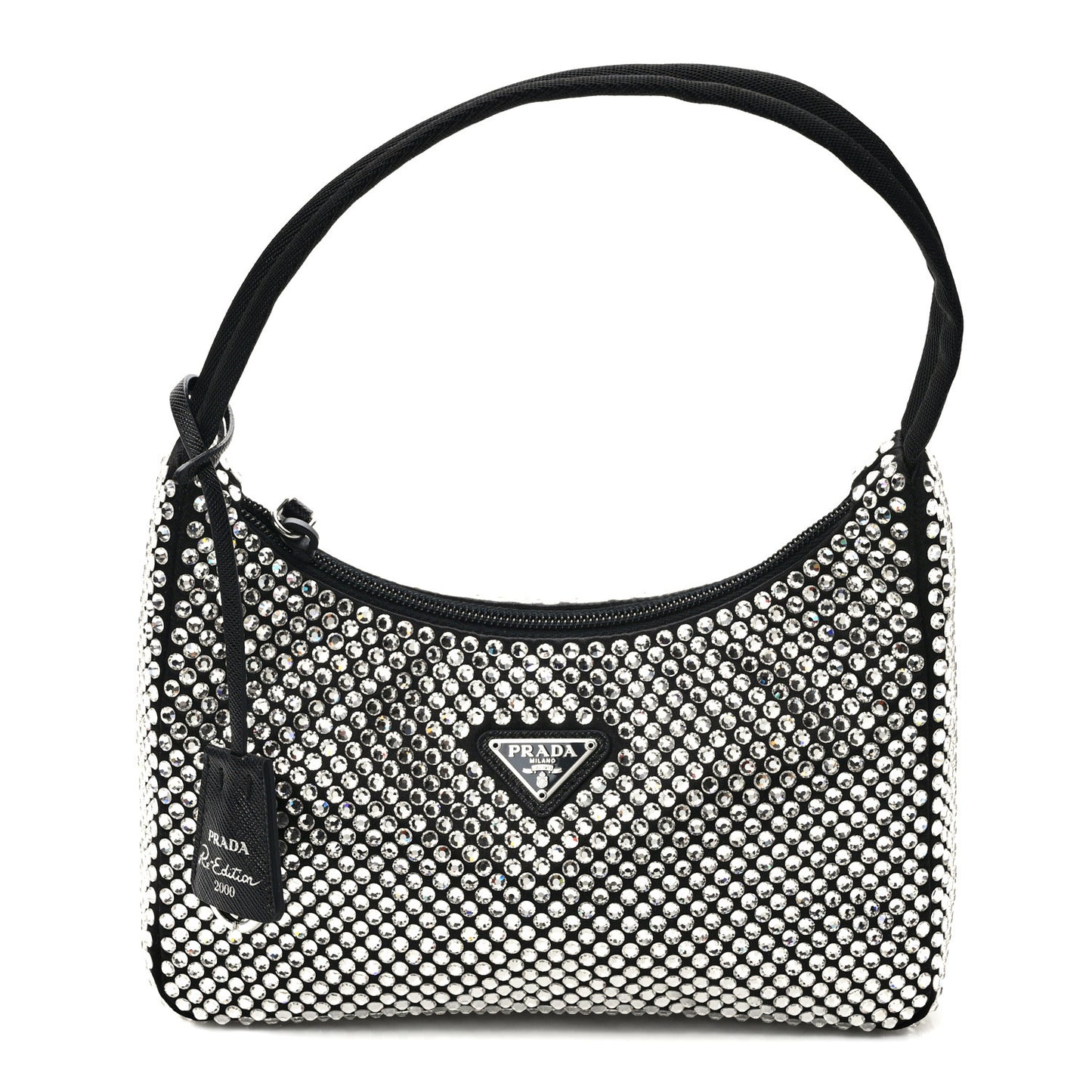 Satin Crystal Mini Re-Edition 2000 Bag Cristal