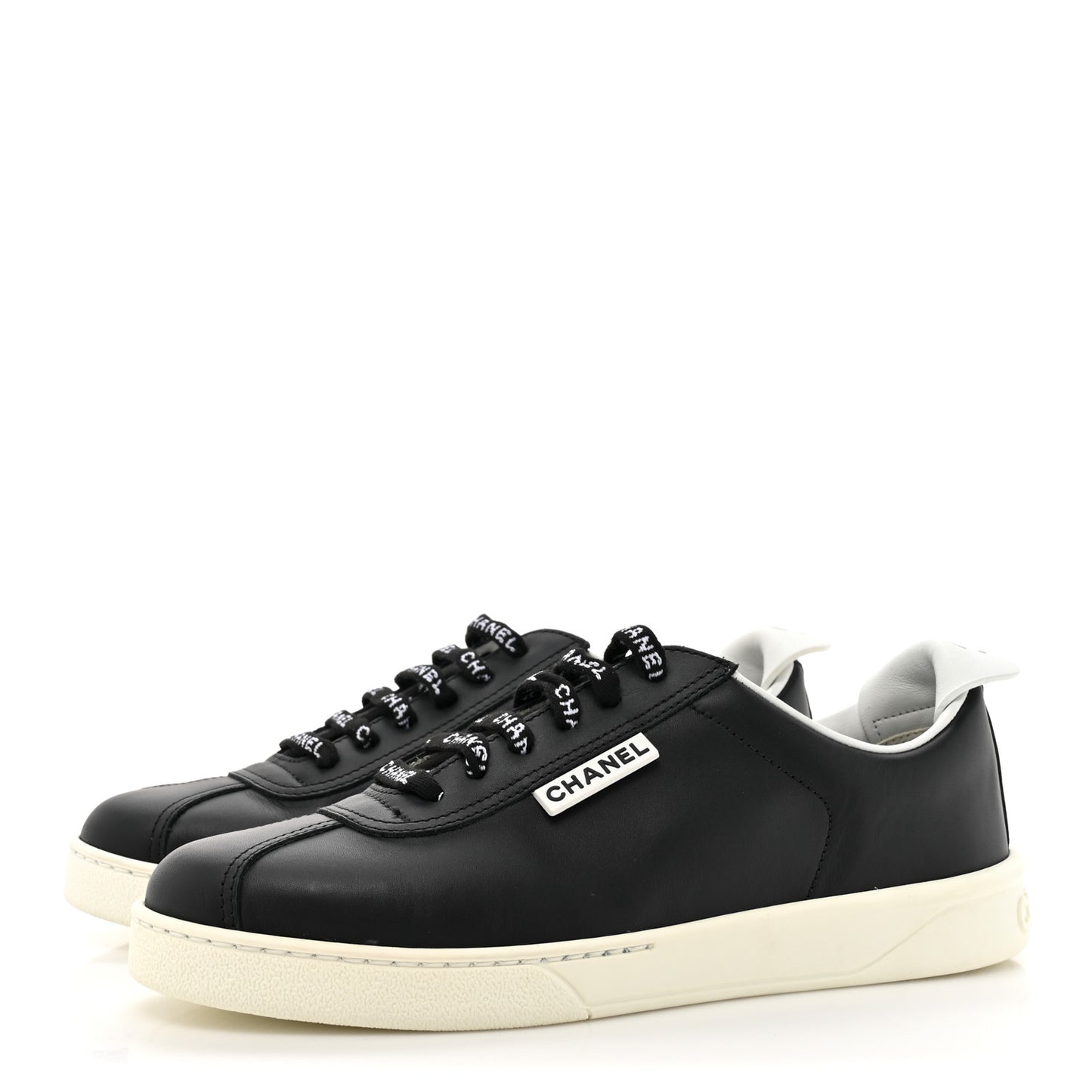 Calfskin CC Womens Sneakers 35.5 Black