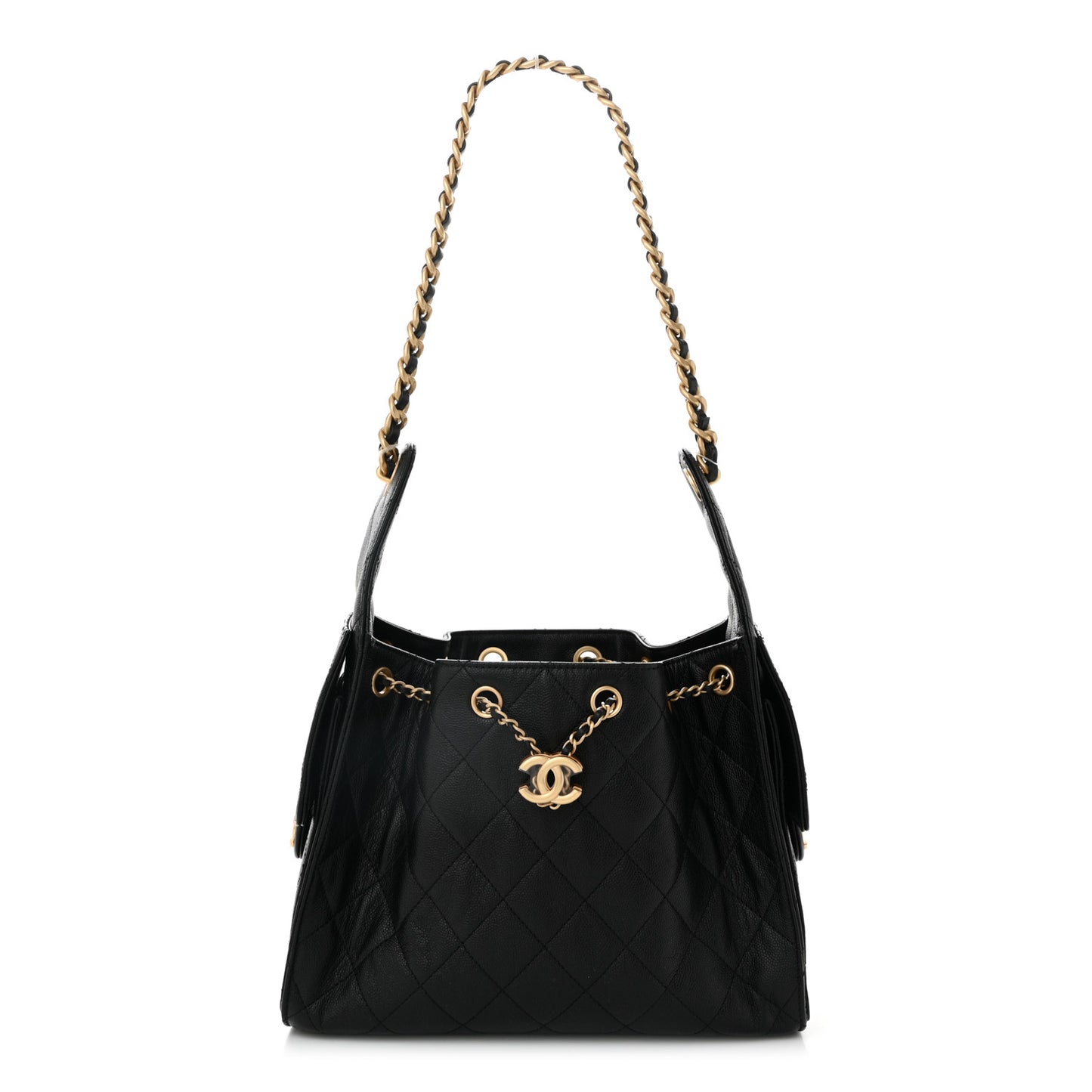 Caviar Quilted Small Chanel 25 Handbag Black