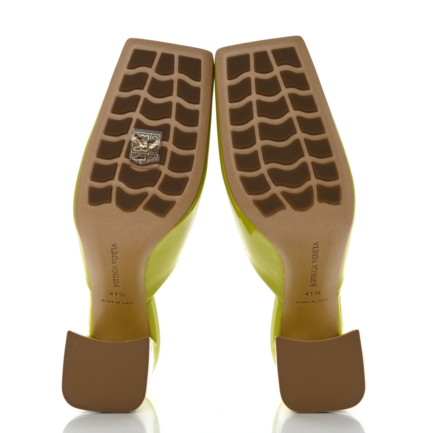 Bottega Veneta Supergloss Patent Tower 90mm Mule Pumps 41.5 Kiwi 5 of 8