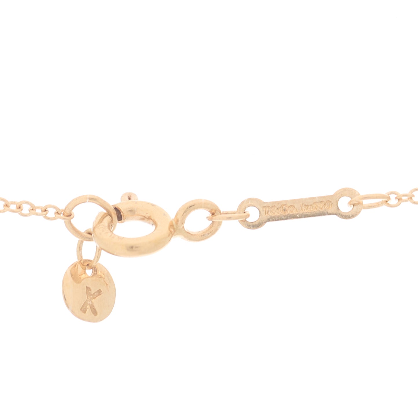 18K Rose Gold Paloma Picasso Graffiti Music Note Pendant Necklace