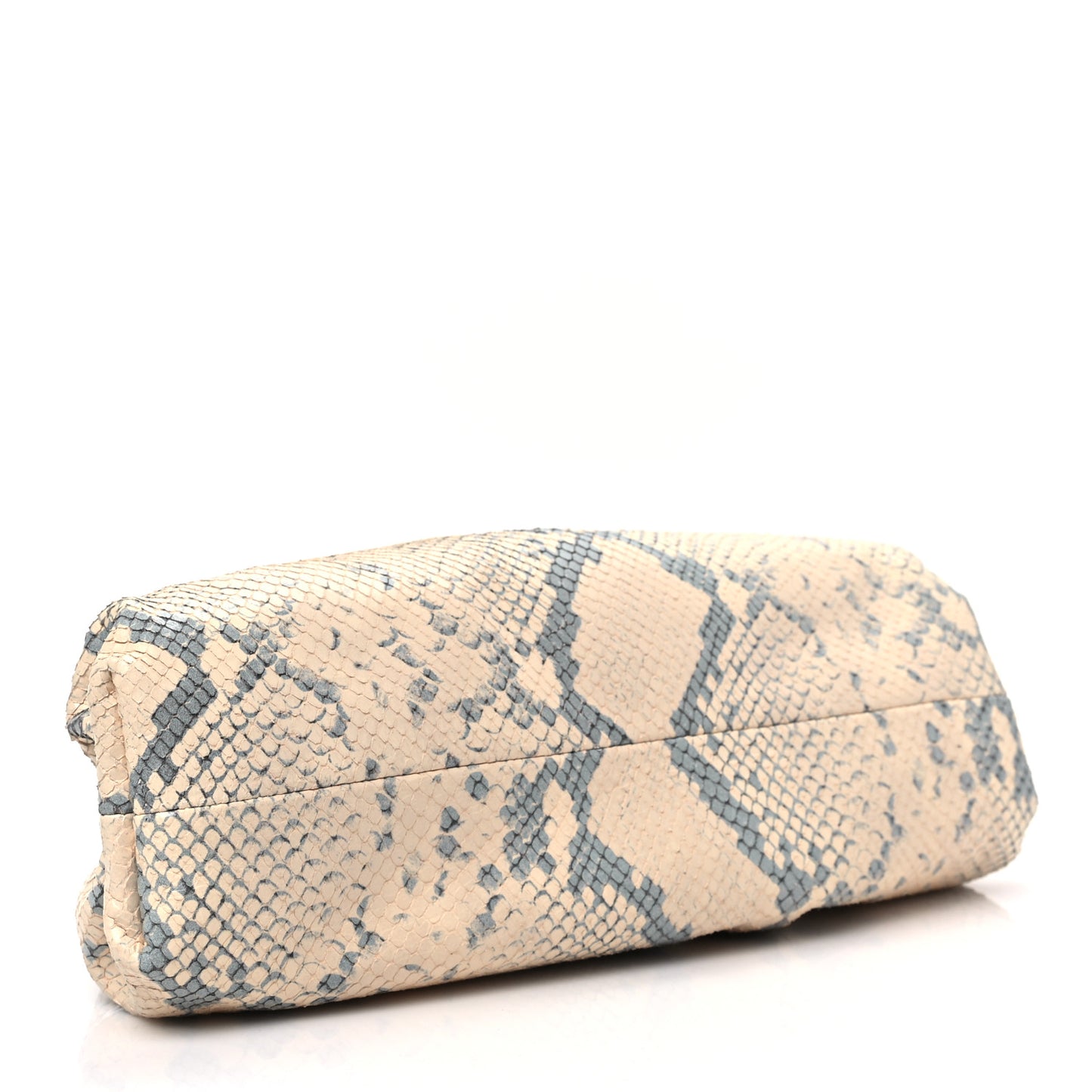 Goatskin Python Embossed Teen Pouch Cantaloupe