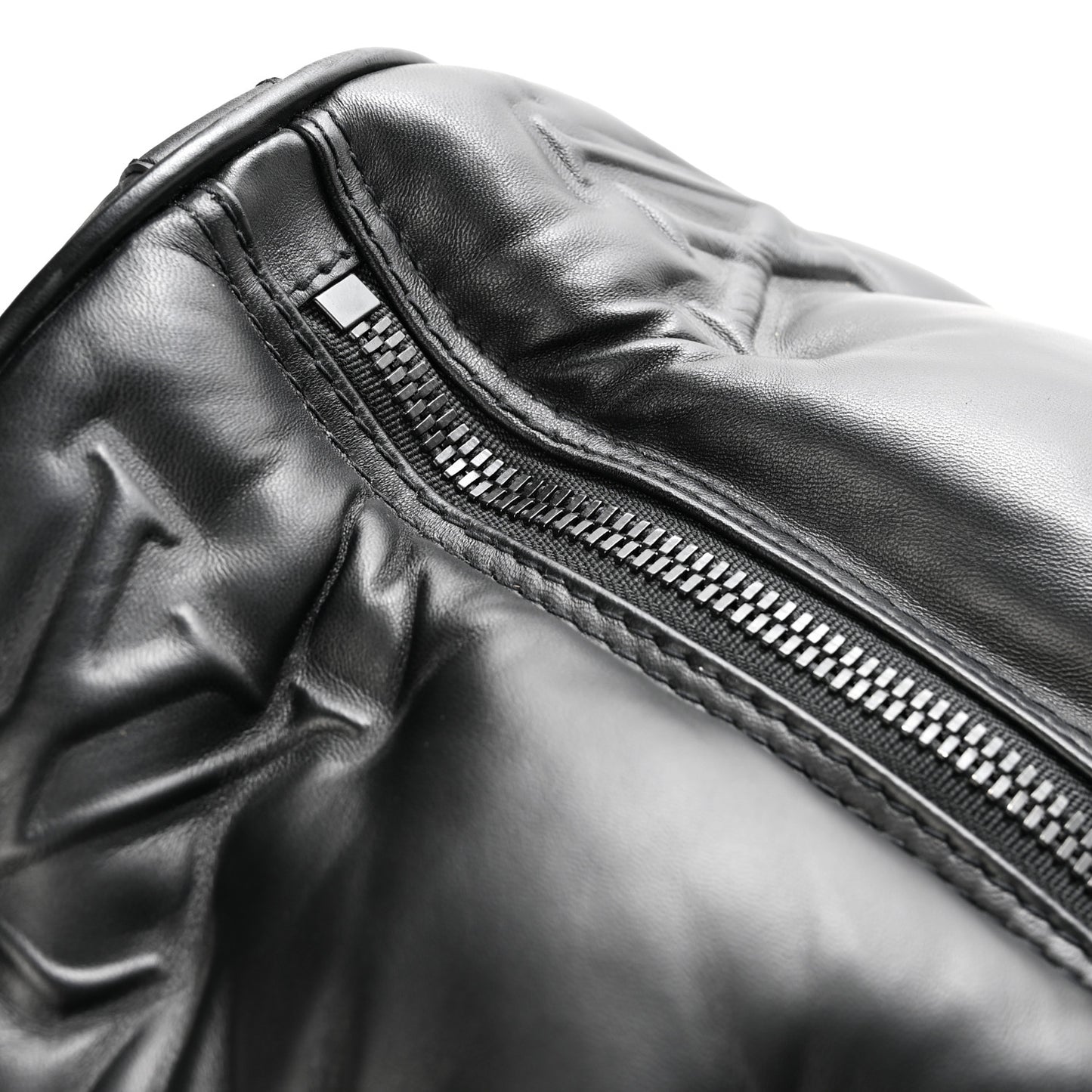 Lambskin Monogram Keepall Puffer XL Bandouliere 75 Black
