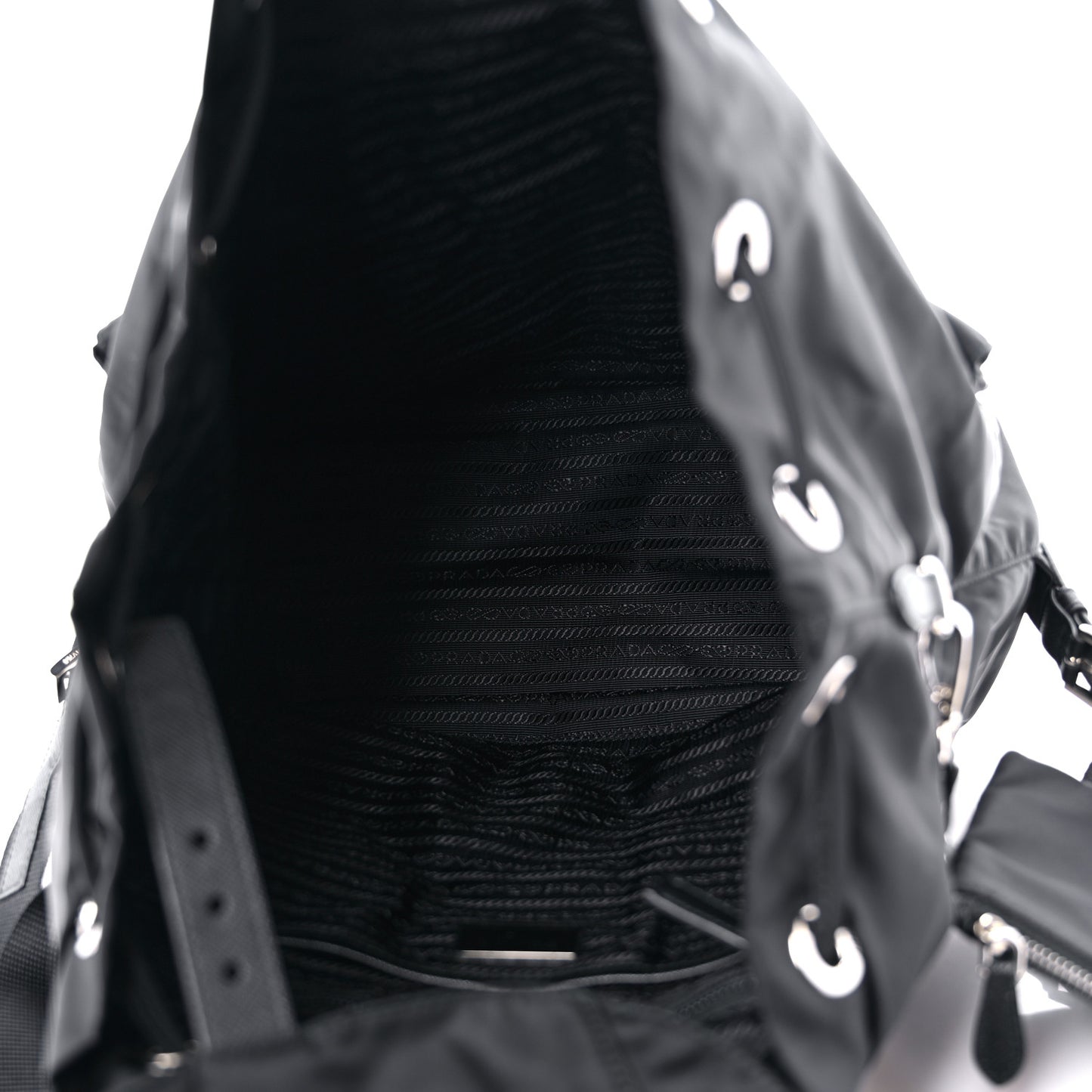 Re-Nylon Saffiano Medium Backpack Black