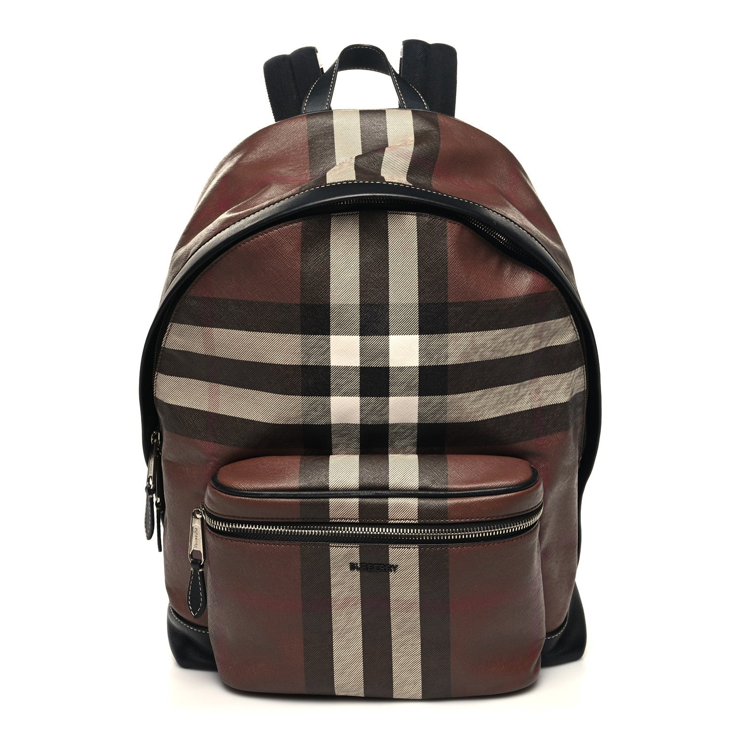 Burberry E-Canvas Check Jett Backpack Dark Birch Brown 1 of 13