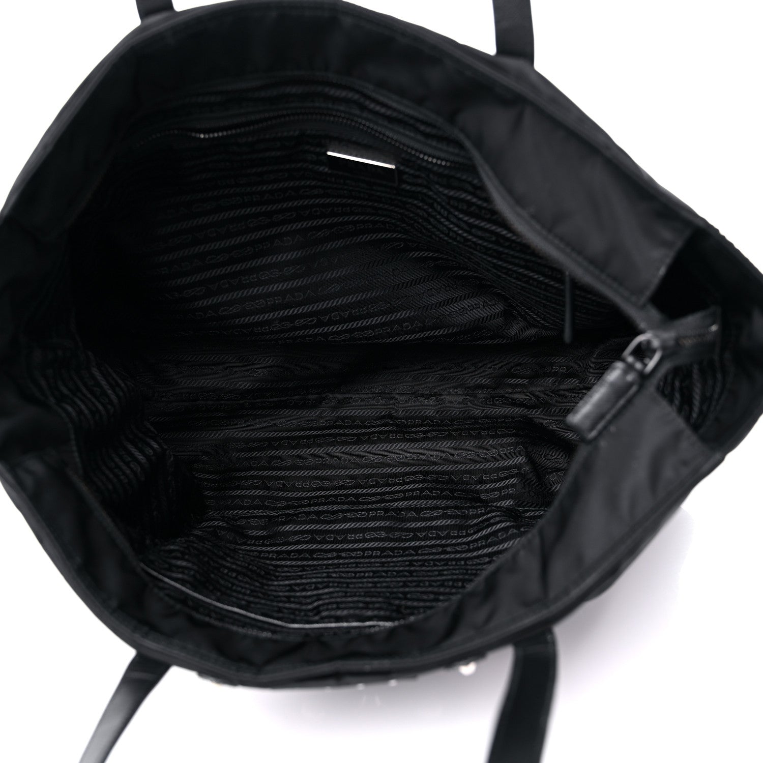 Prada Nylon Tessuto Saffiano Robot Tote Bag Black 5 of 14