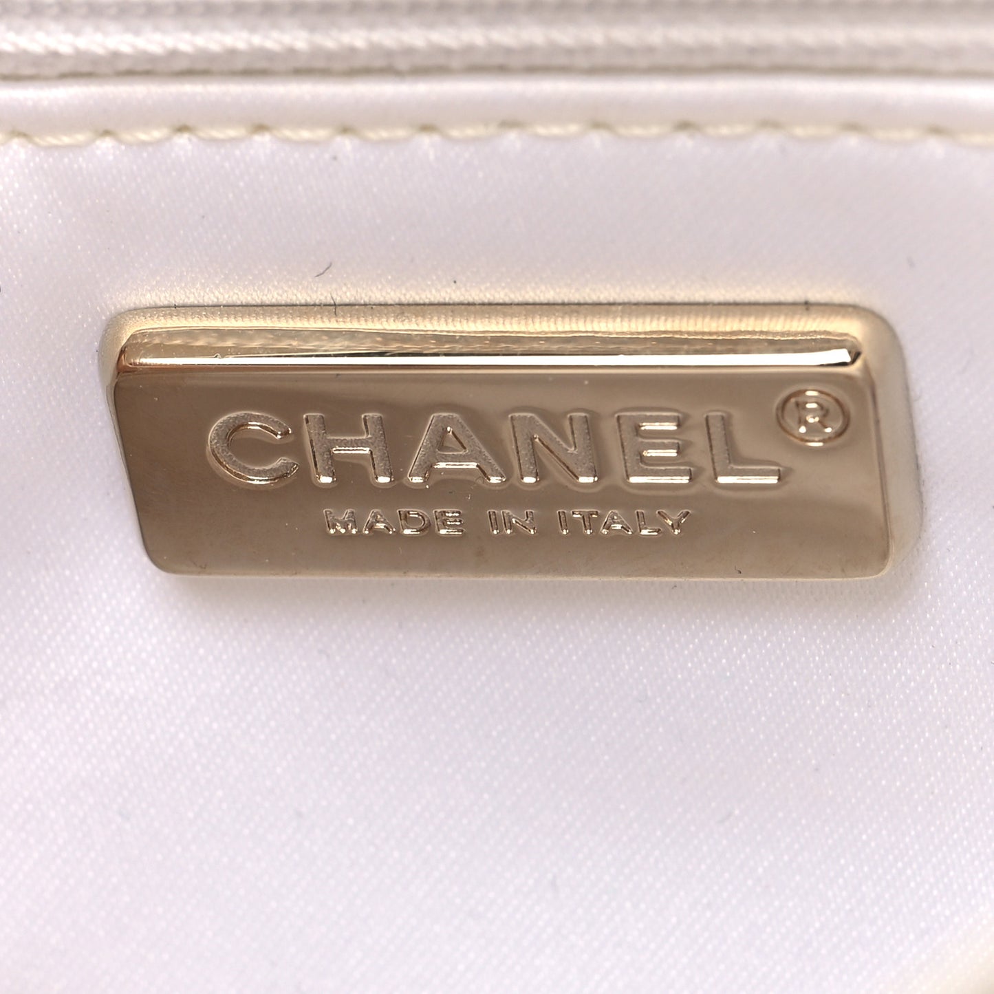 Sequin Mini Rectangular Flap White