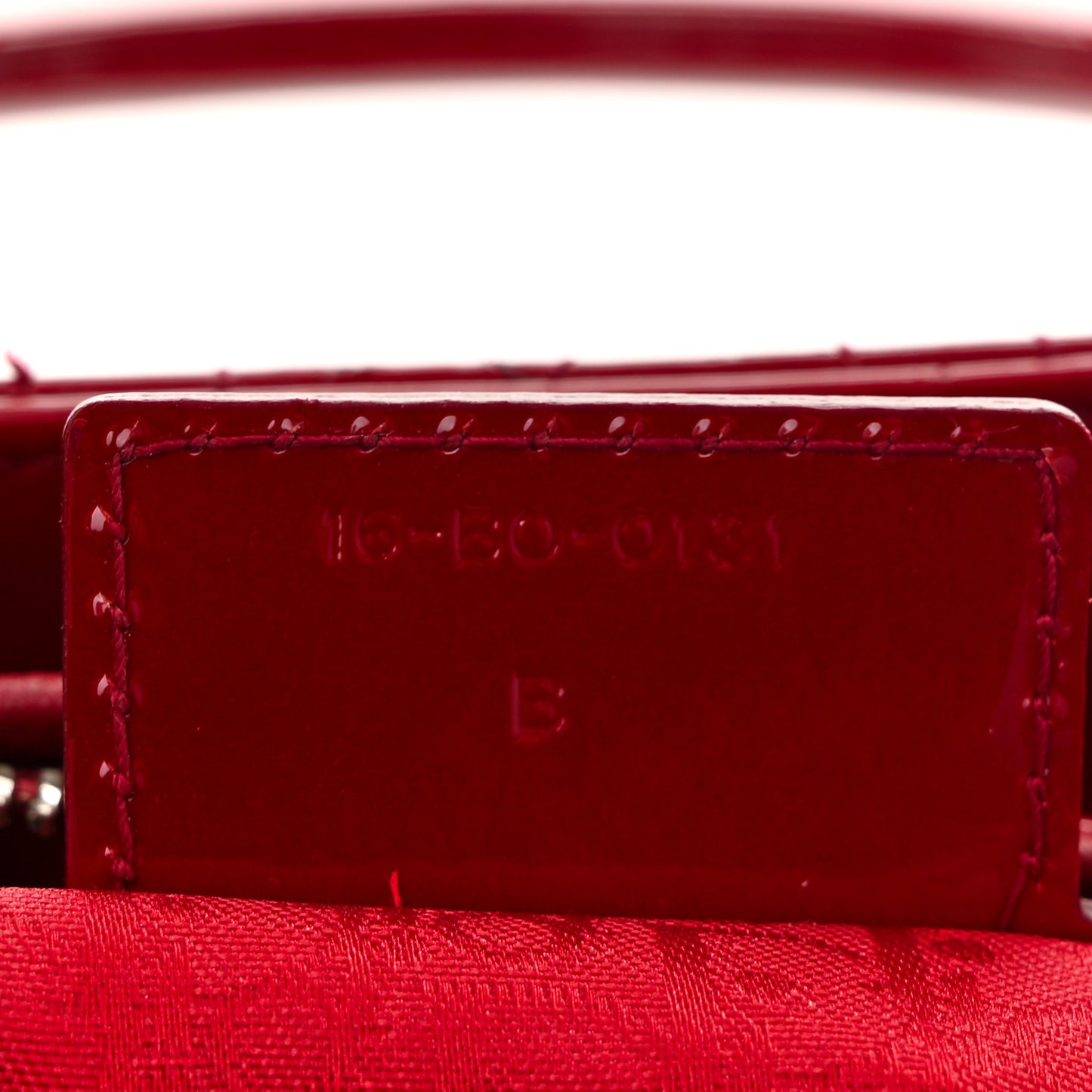 Patent Cannage Medium Lady Dior Red