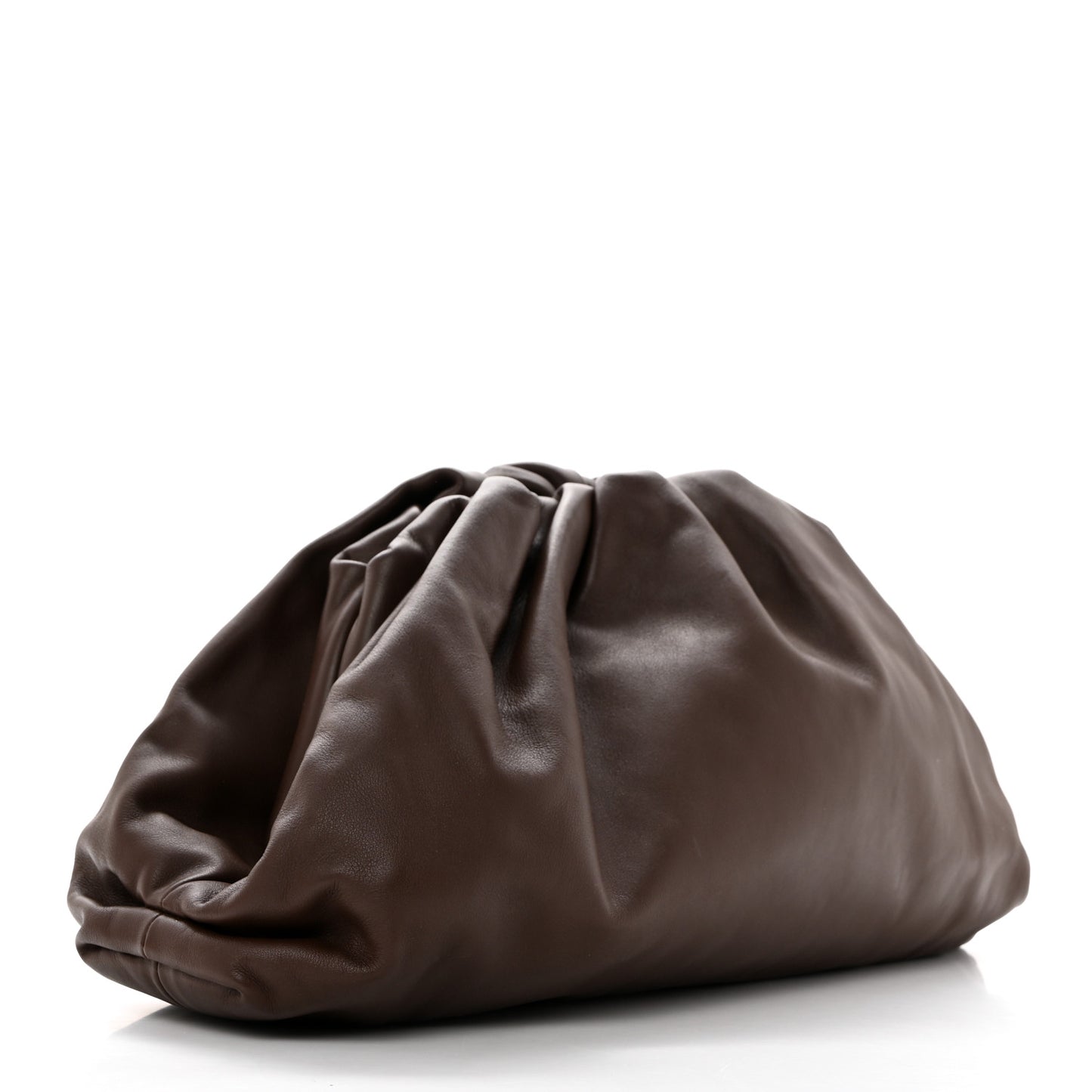 Smooth Butter Calf The Pouch Oversized Clutch Brownie