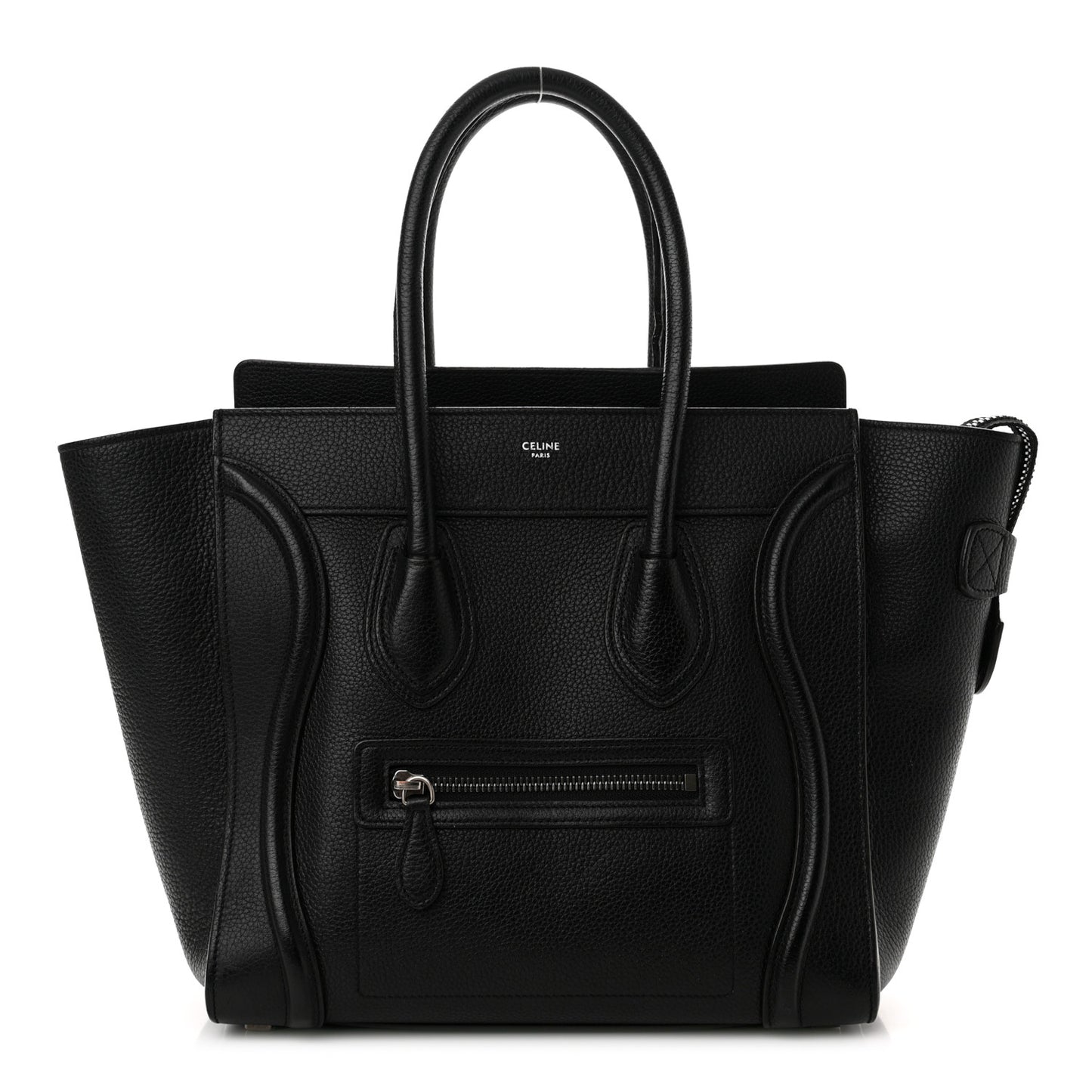 Drummed Calfskin Micro Luggage Black