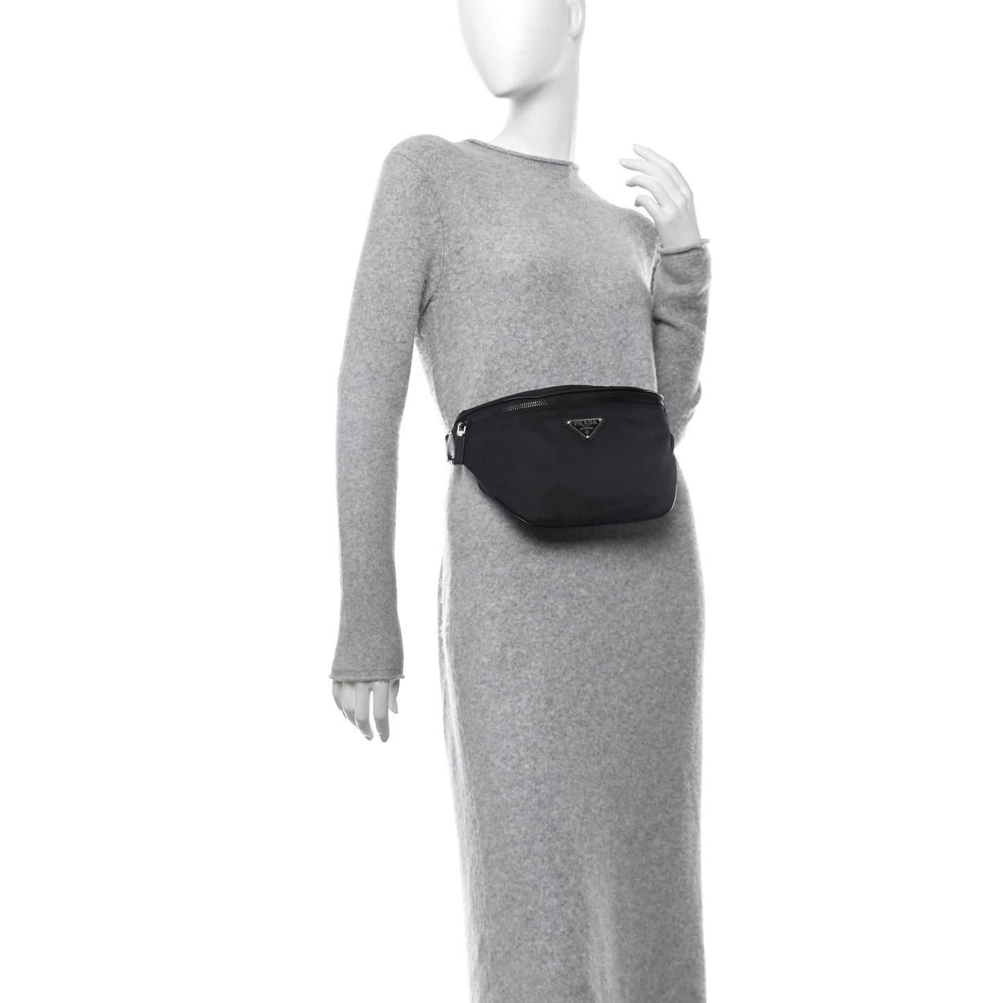 Re-Nylon Saffiano Belt Bag Black