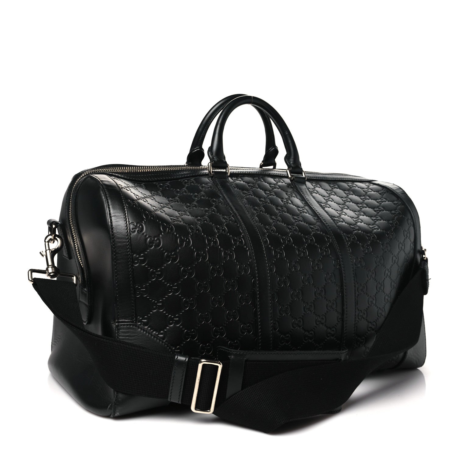 Gucci Guccissima Signature Medium Duffle Black 2 of 12